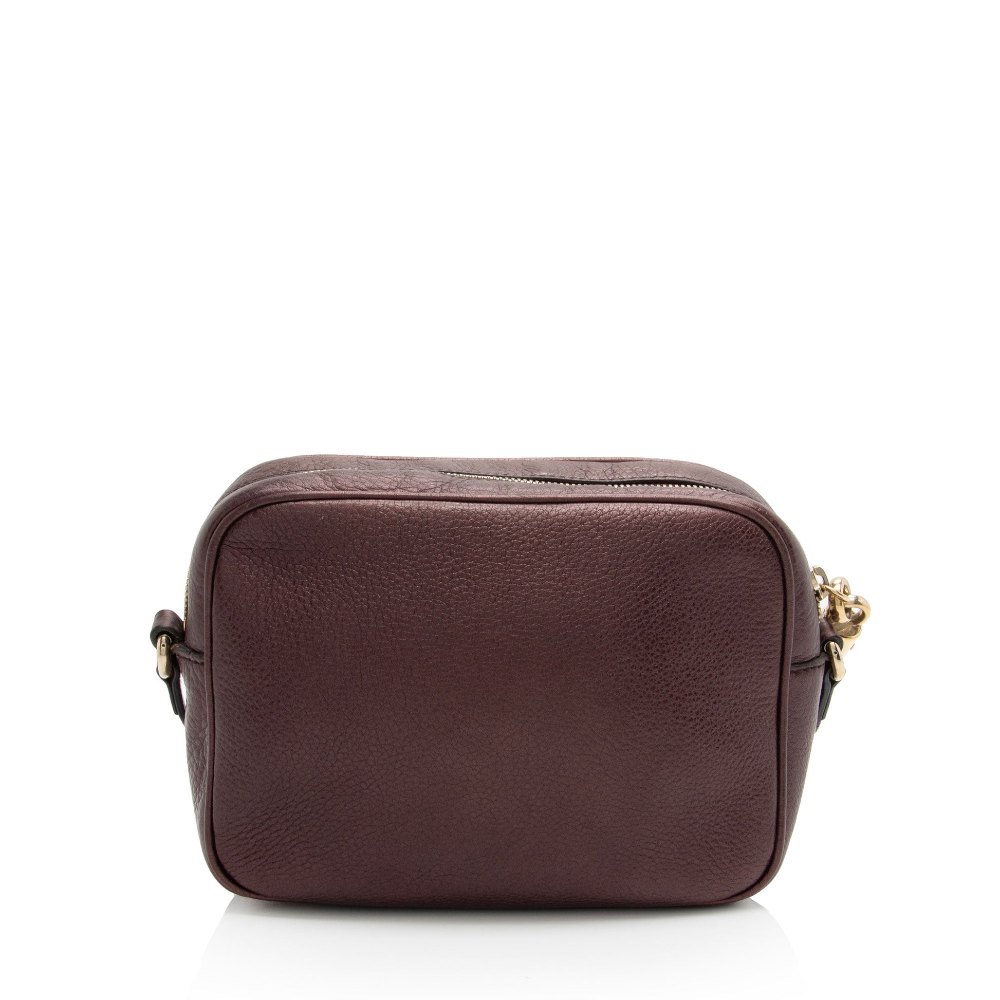 Gucci Metallic Soho Disco SHF-ABYRP2 Leather Red Crossbody Bag