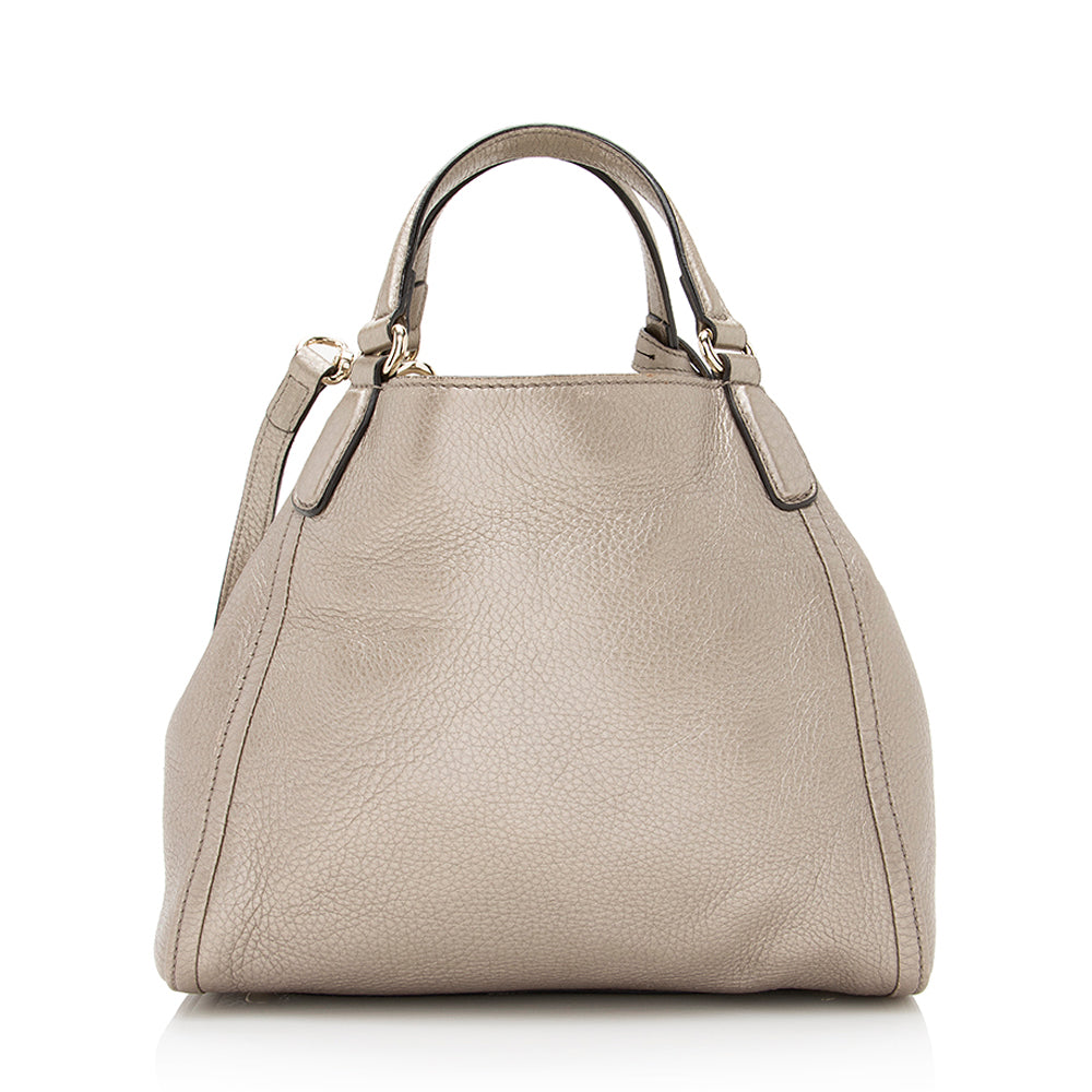 Gucci Metallic Soho SHF Leather Gold Small Tote Bag