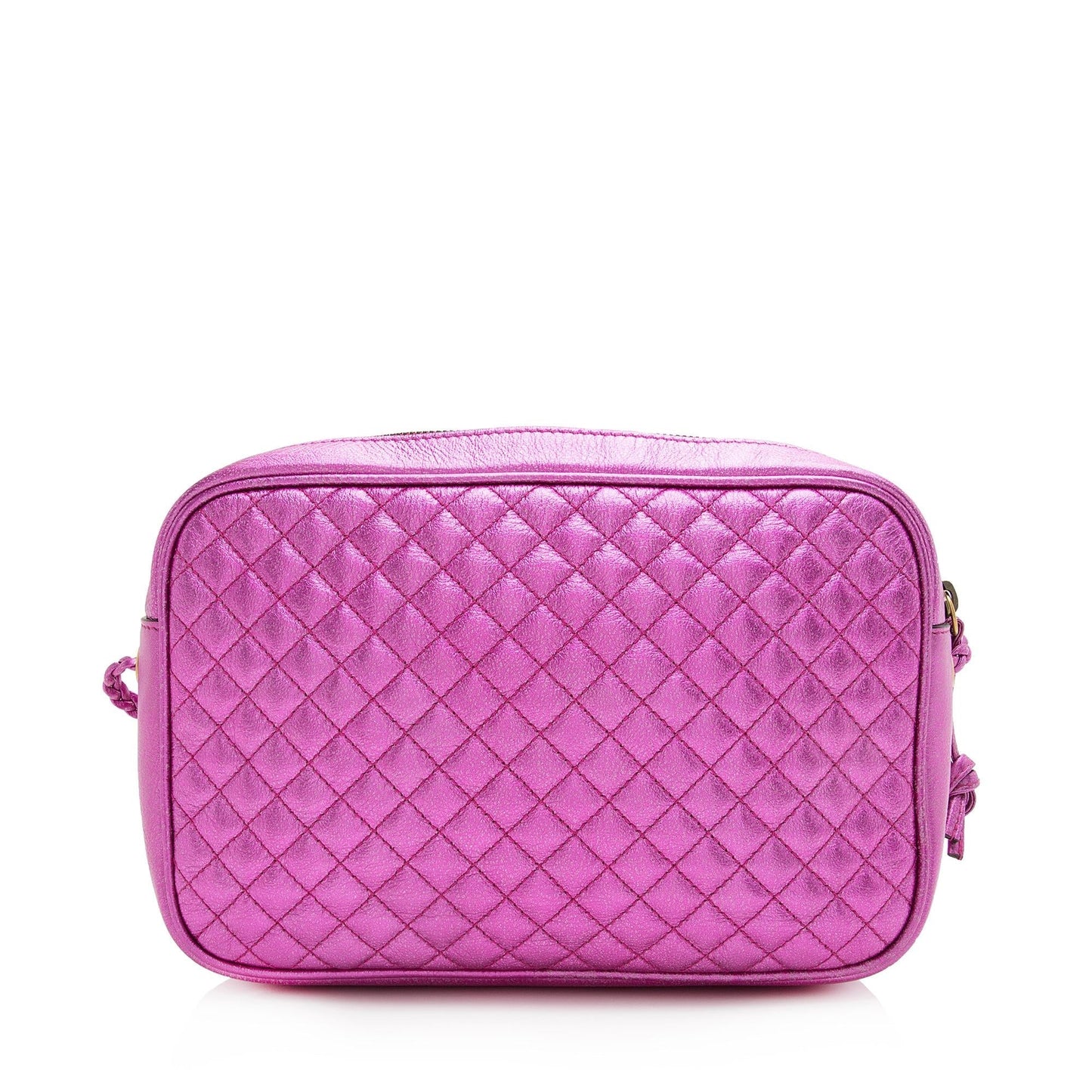 Gucci Metallic Trapuntata Quilted Leather Pink Small Crossbody Bag