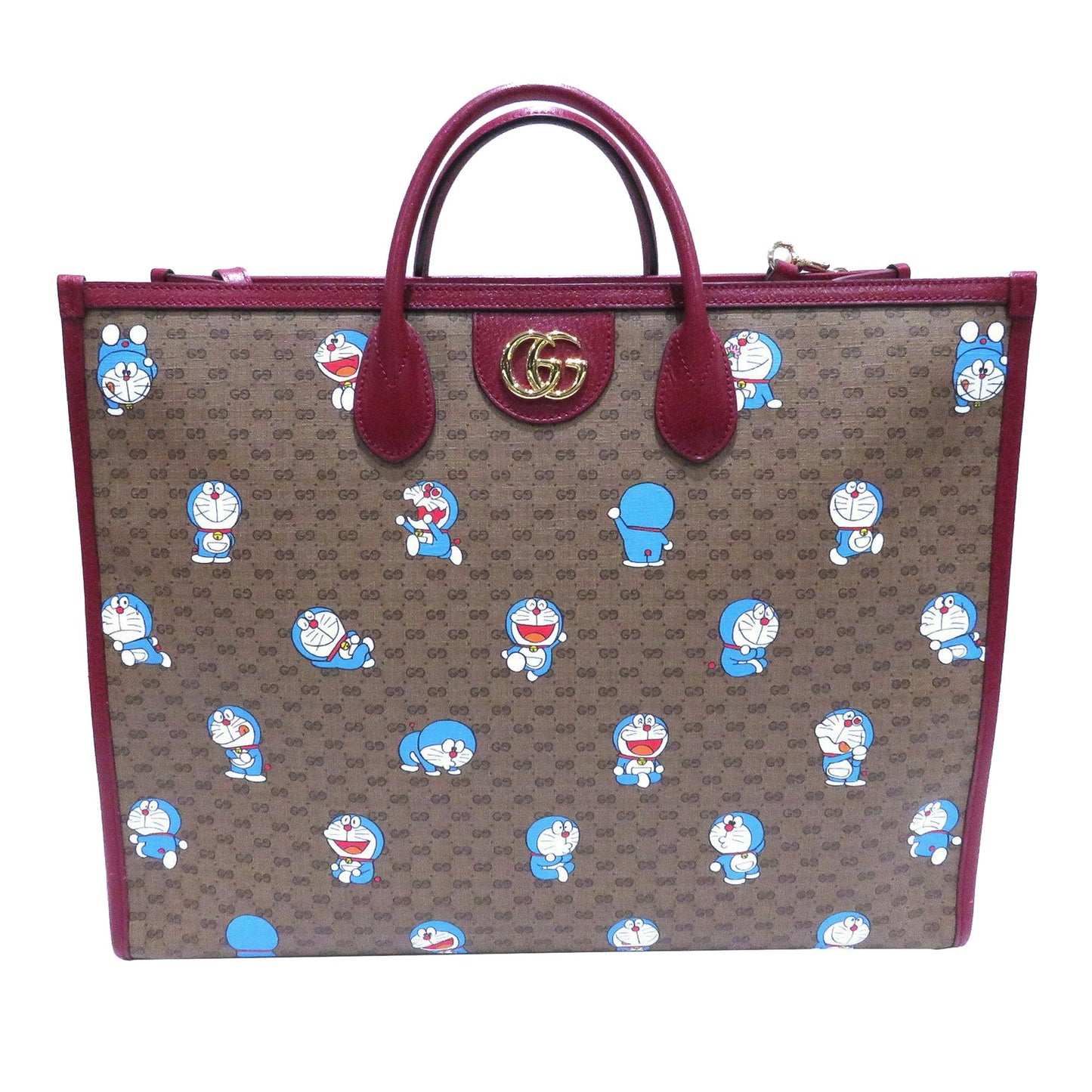 Gucci Micro GG Marmont Doraemon SHG-Rw3LK2 Canvas Brown Satchel Bag