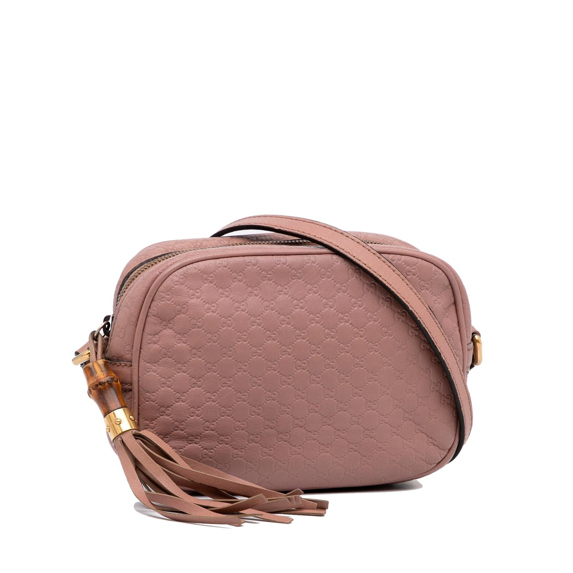 Gucci Microguccissima Bamboo Tassel SHG-Obh29w Calf Pink Crossbody Bag