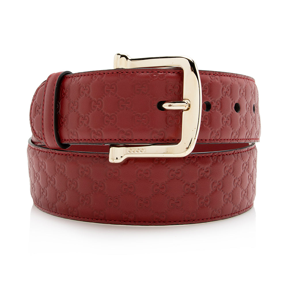 Gucci Microguccissima Belt - Size 36 Leather Red Accessory