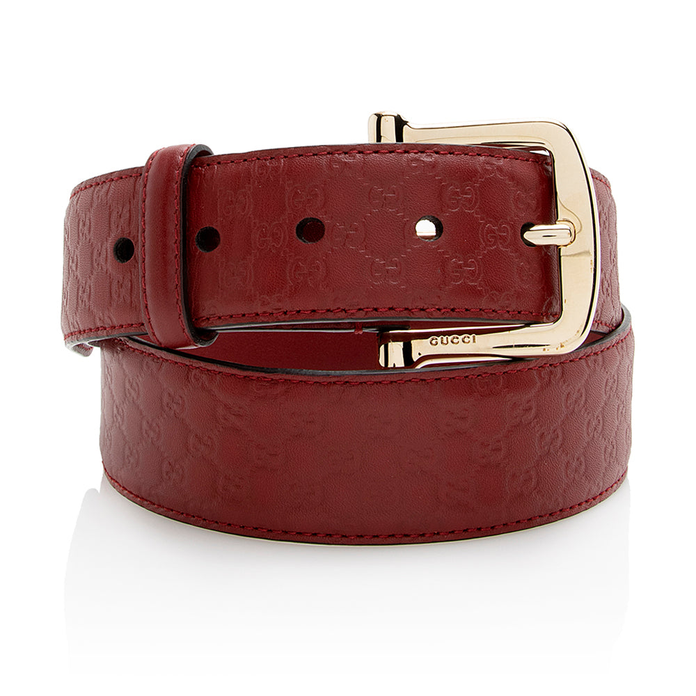 Gucci Microguccissima Belt - Size 36 Leather Red Accessory 90 Shf