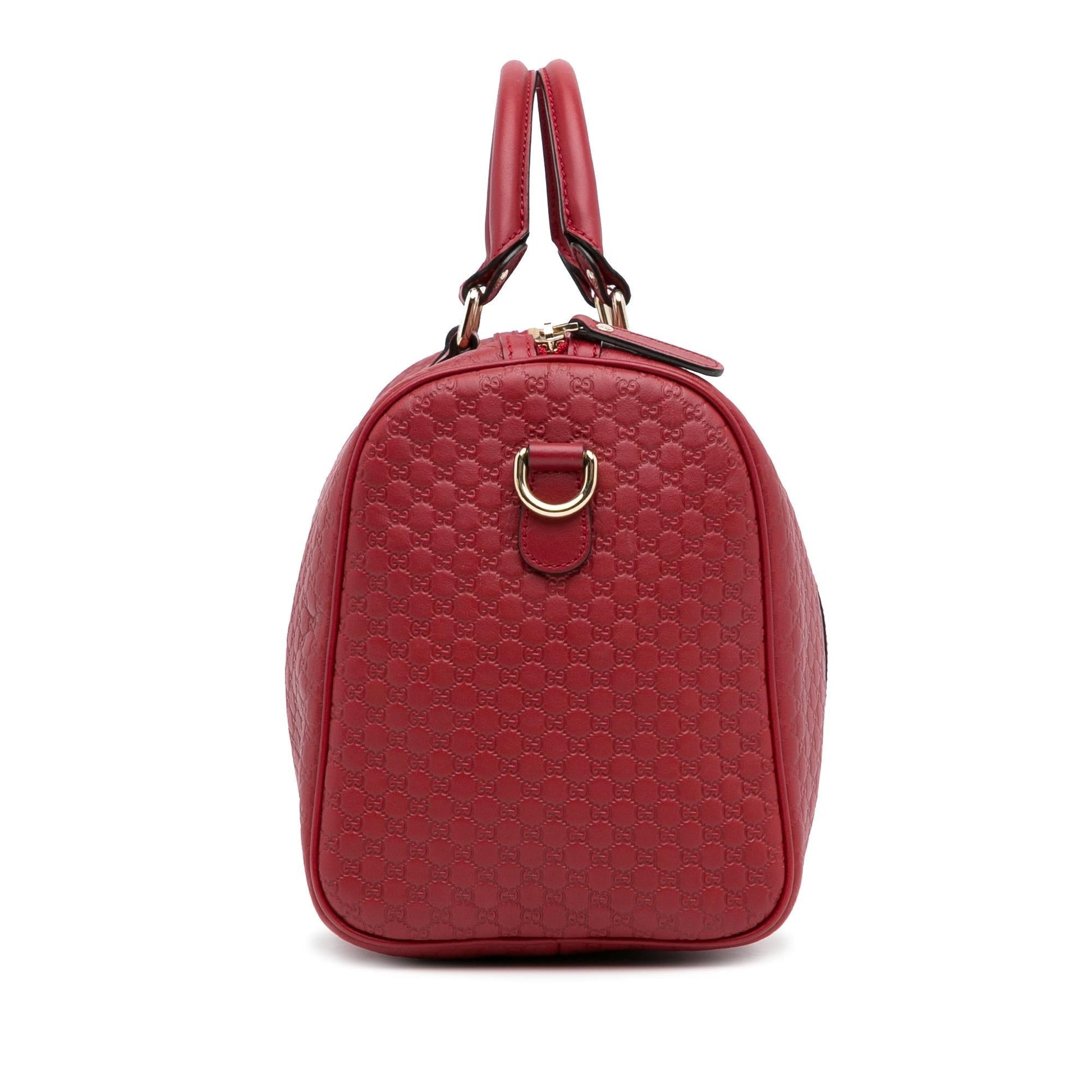 Gucci Microguccissima Boston SHG-kDyEop Calf Red Satchel Bag