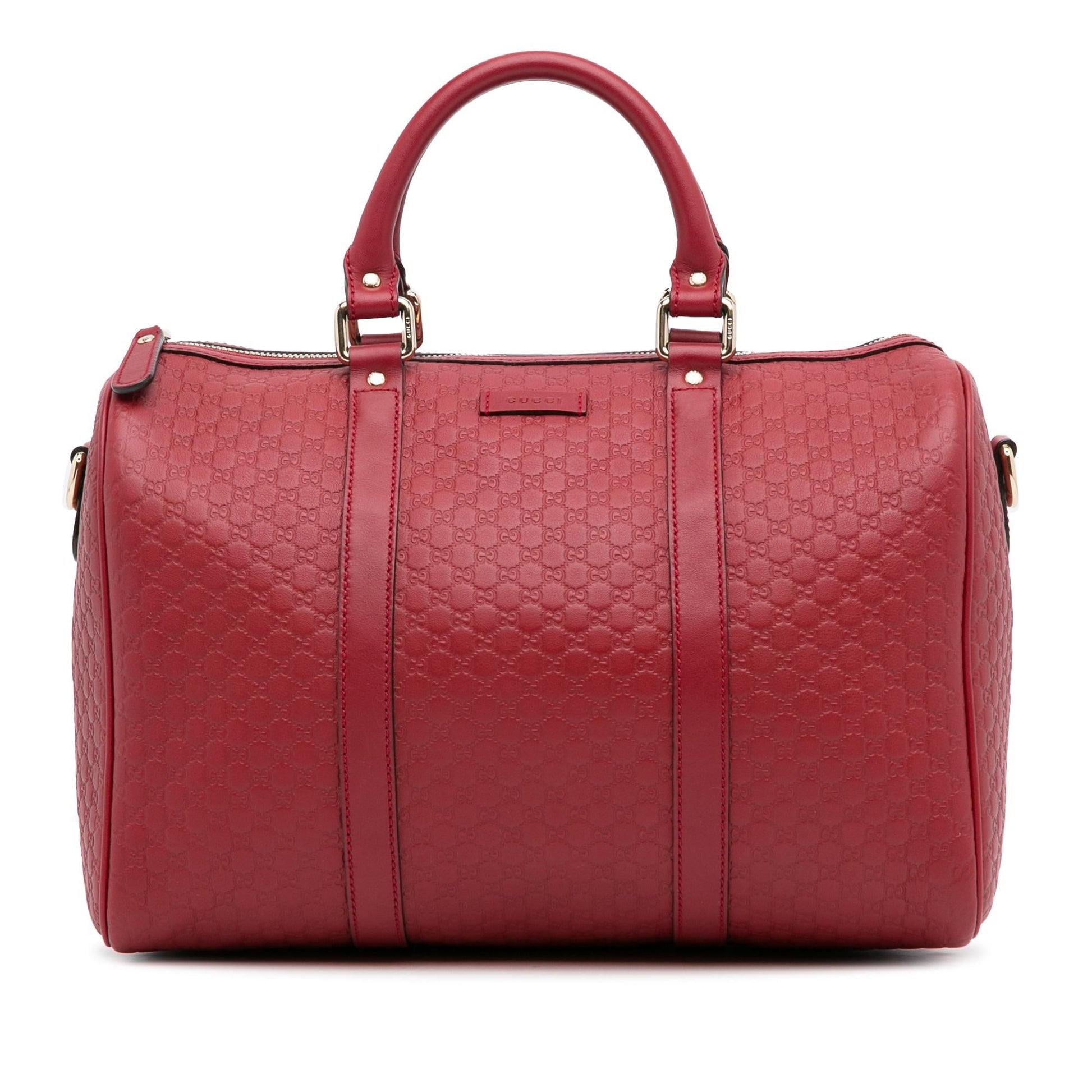 Gucci Microguccissima Boston SHG-kDyEop Calf Red Satchel Bag