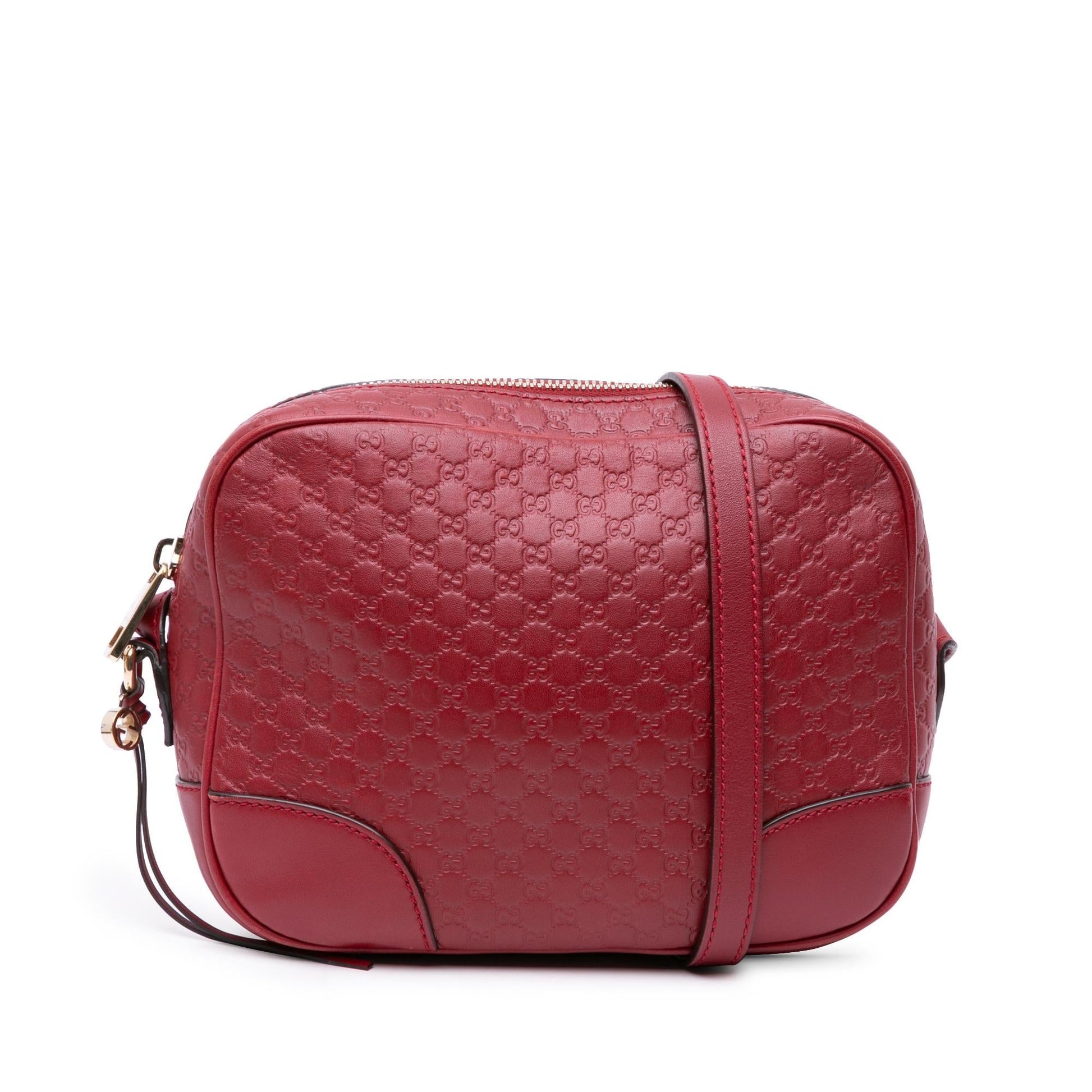 Gucci Microguccissima Bree Calf Red Crossbody Bag
