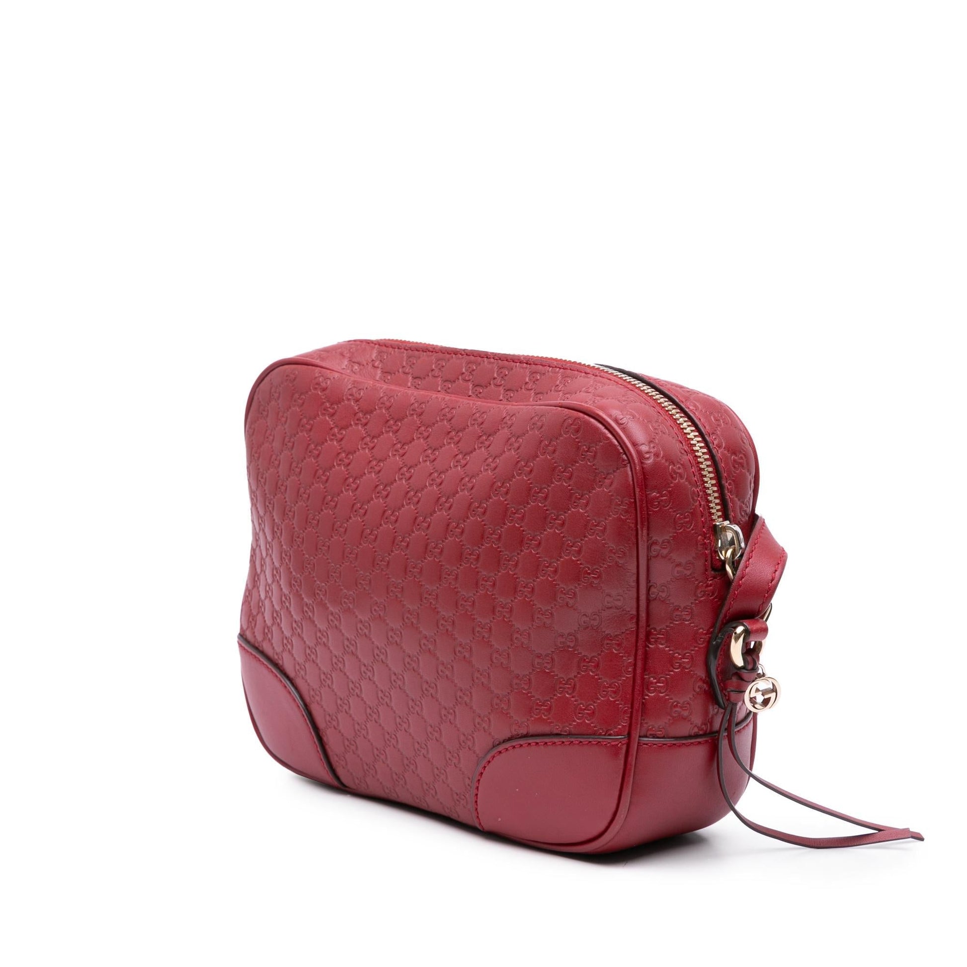 Gucci Microguccissima Bree Calf Red Crossbody Bag