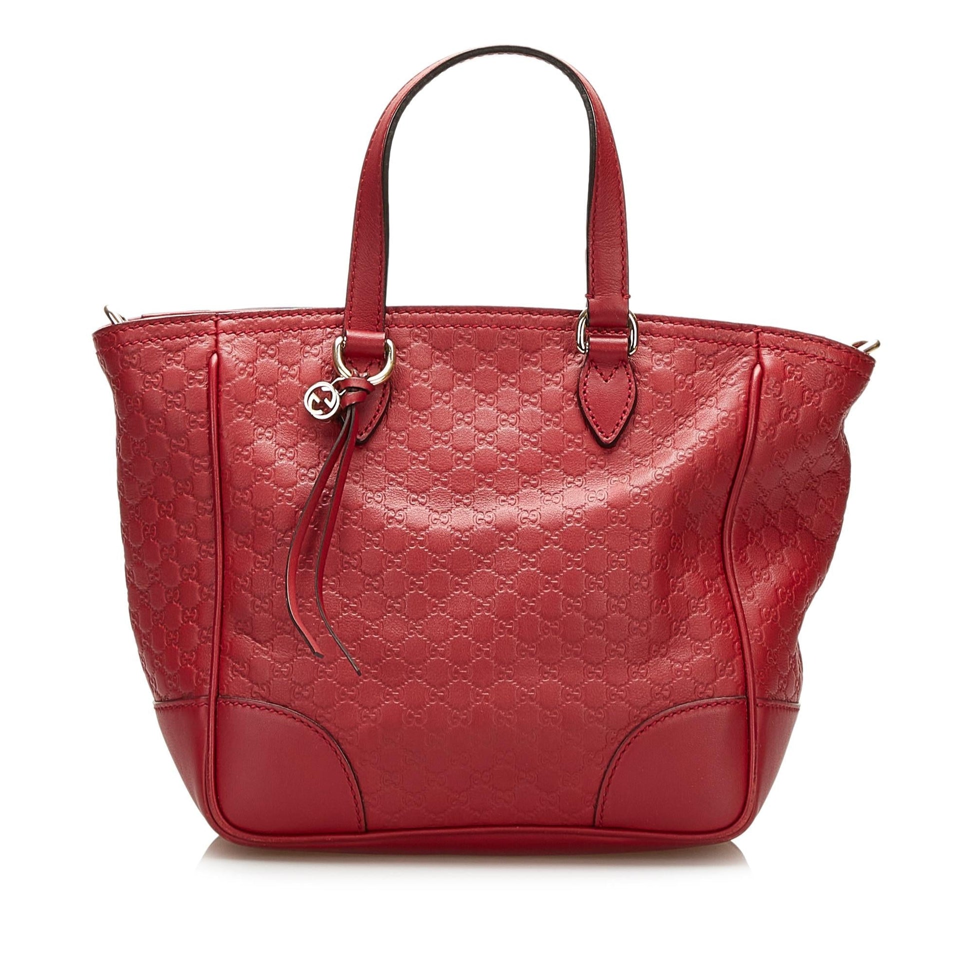 Gucci Microguccissima Bree SHG Leather Calf Red Satchel Bag
