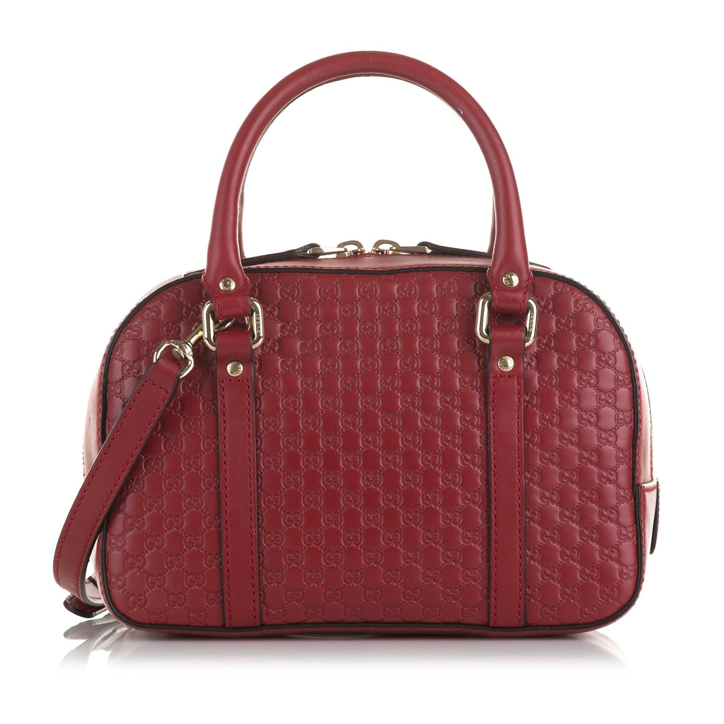Gucci Microguccissima Bree SHG-FffkBP Calf Red Satchel Bag