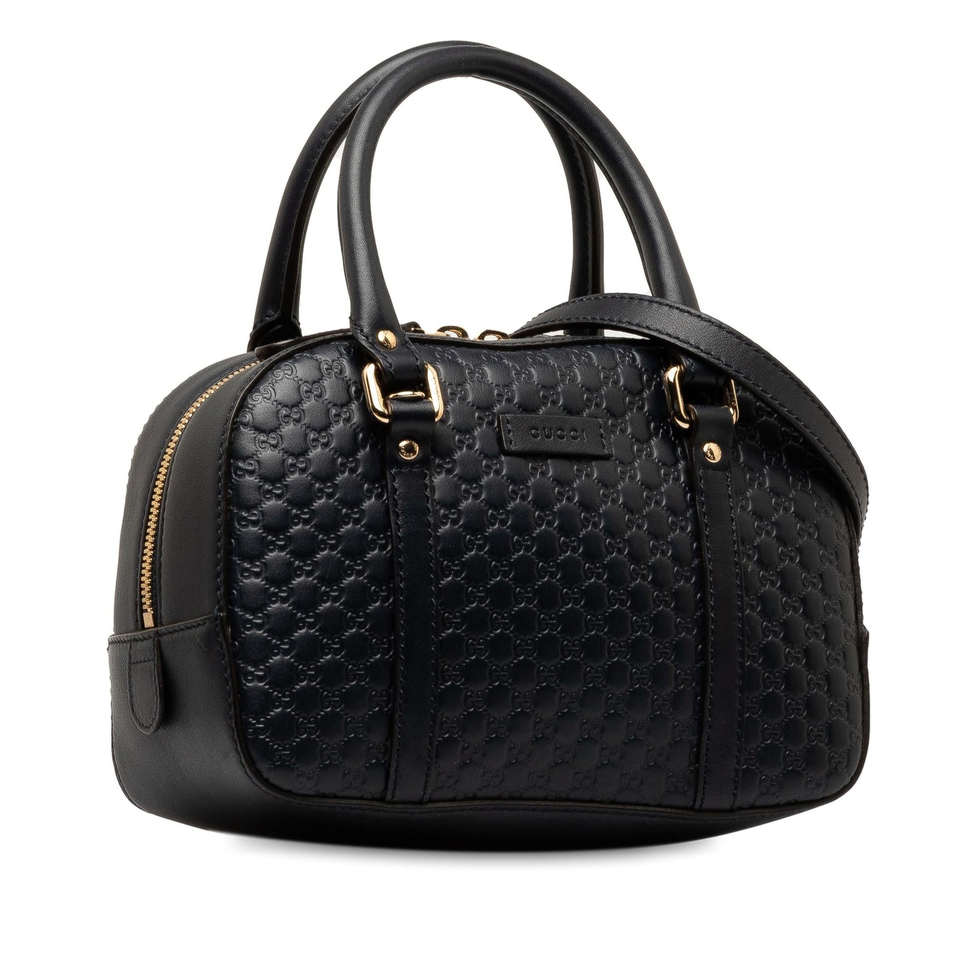 Gucci Microguccissima Bree SHG-UF8R9j Calf Blue Satchel Bag