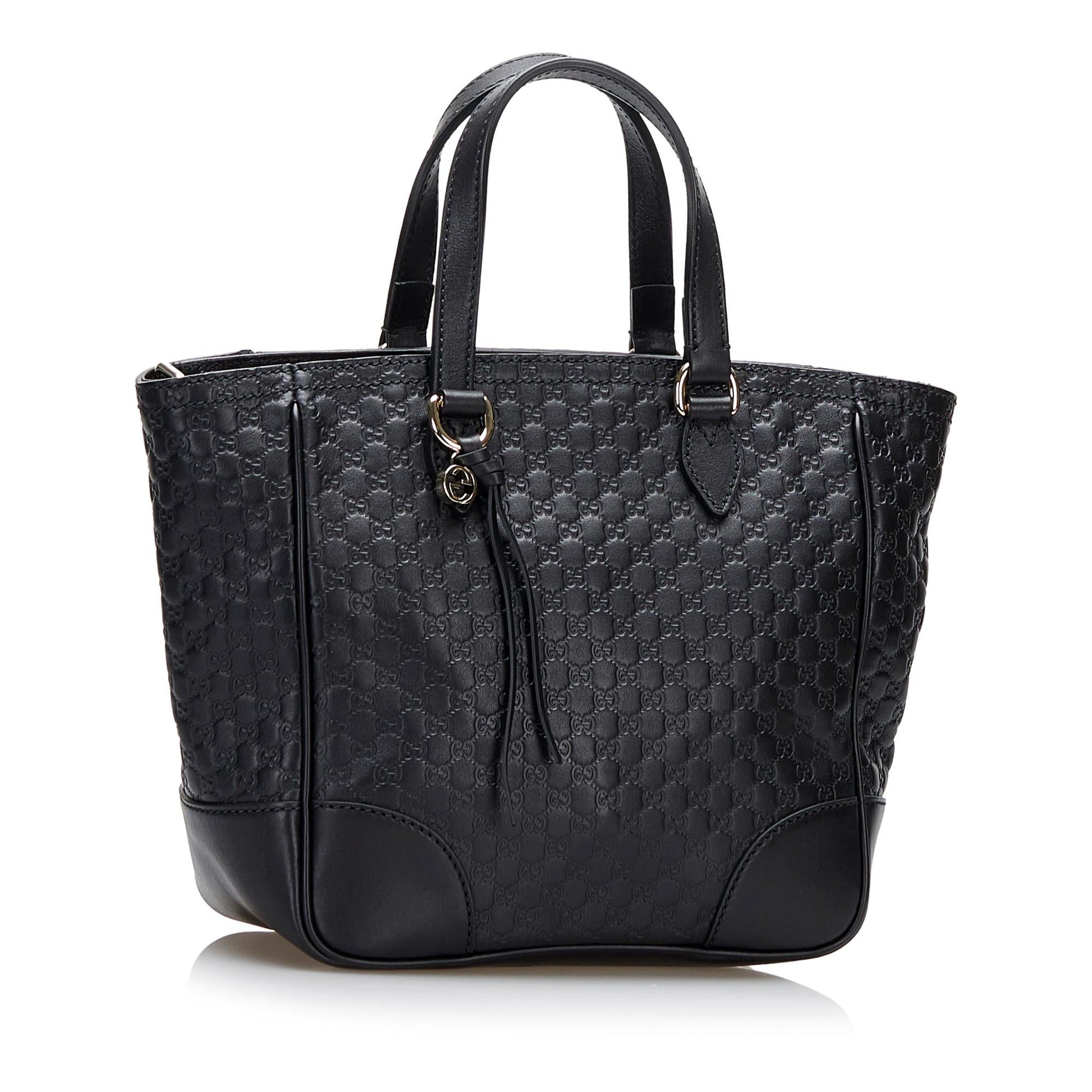 Gucci Microguccissima Bree SHG Calf Black Satchel Bag