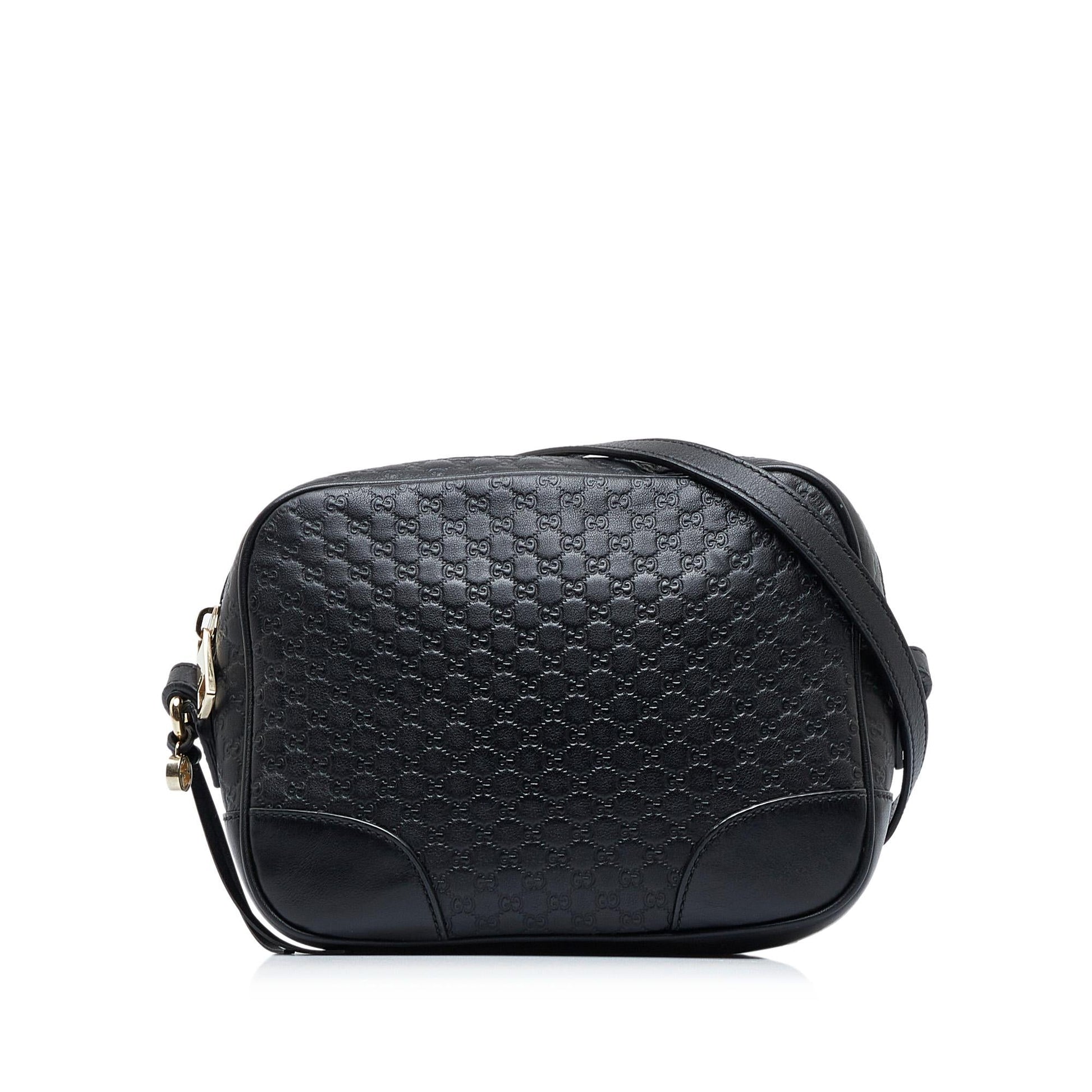 Gucci Microguccissima Bree SHG-8IiMDc Calf Black Crossbody Bag