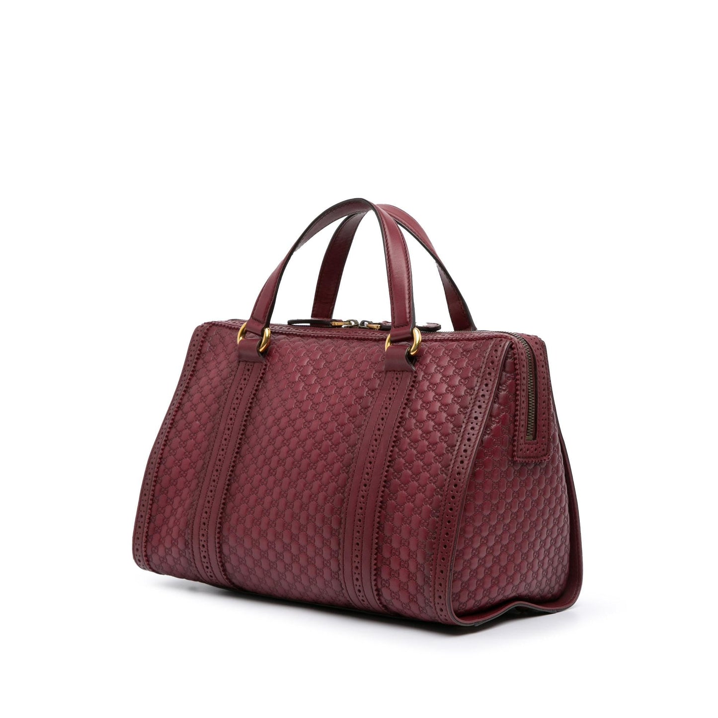 Gucci Microguccissima Brogue Duilio Boston Calf Red Satchel Bag Bag 1