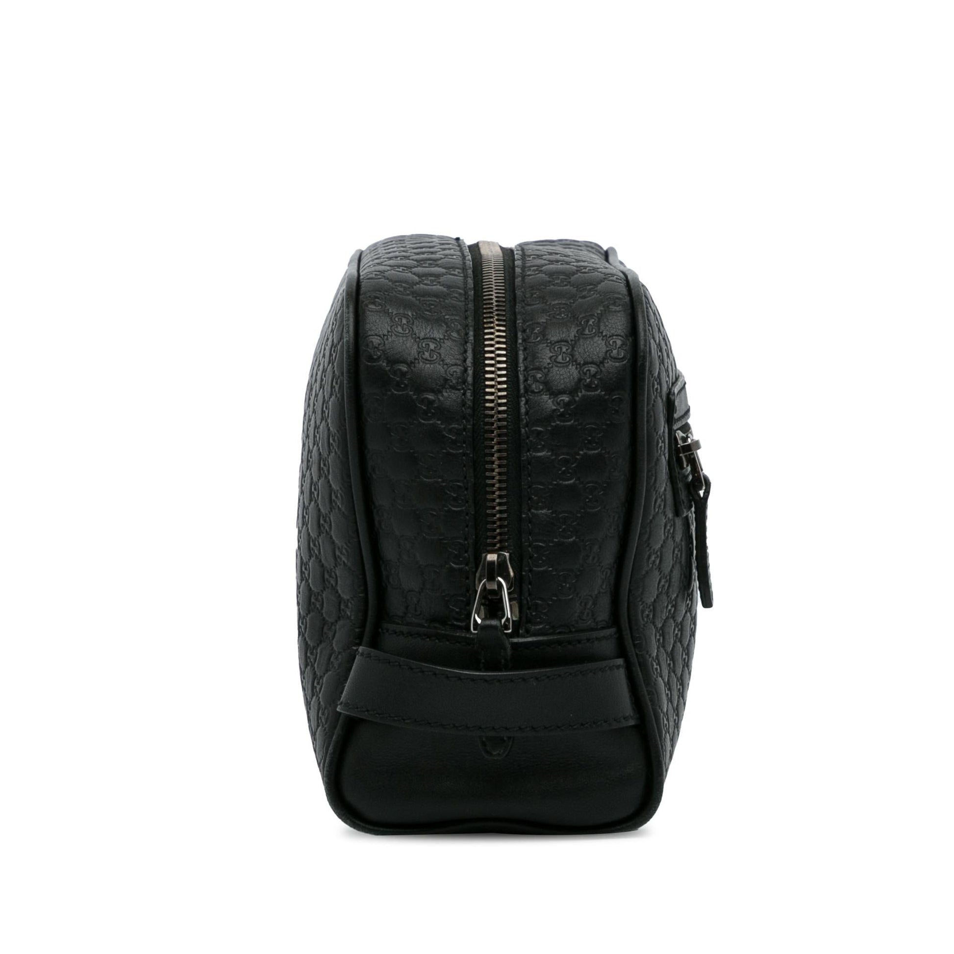 Gucci Microguccissima SHG-I3EEGq Calf Black Clutch Bag