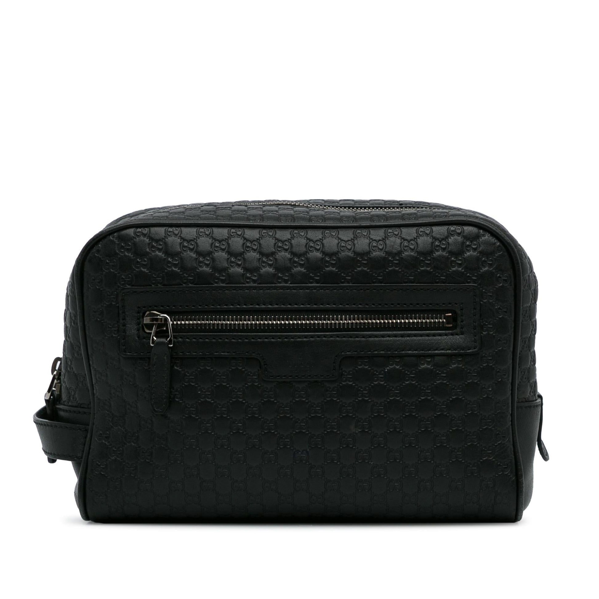 Gucci Microguccissima SHG-I3EEGq Calf Black Clutch Bag