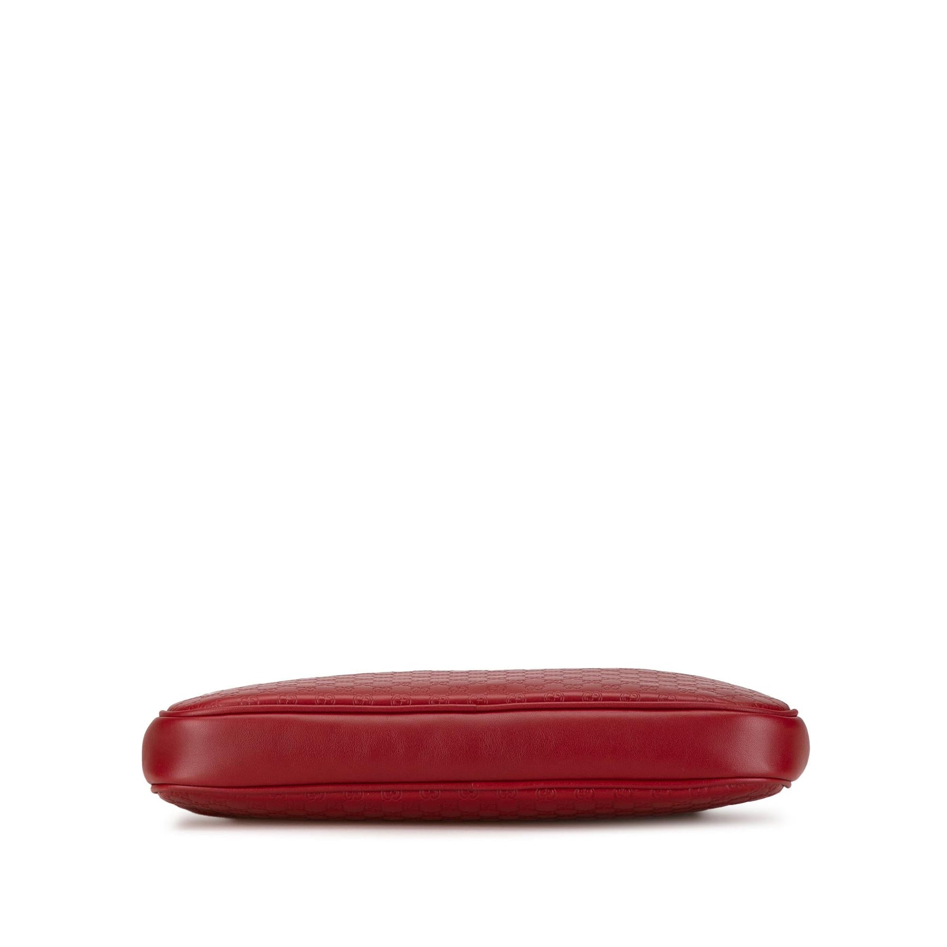 Gucci Microguccissima SHG-OvRkvY Calf Red Clutch Bag