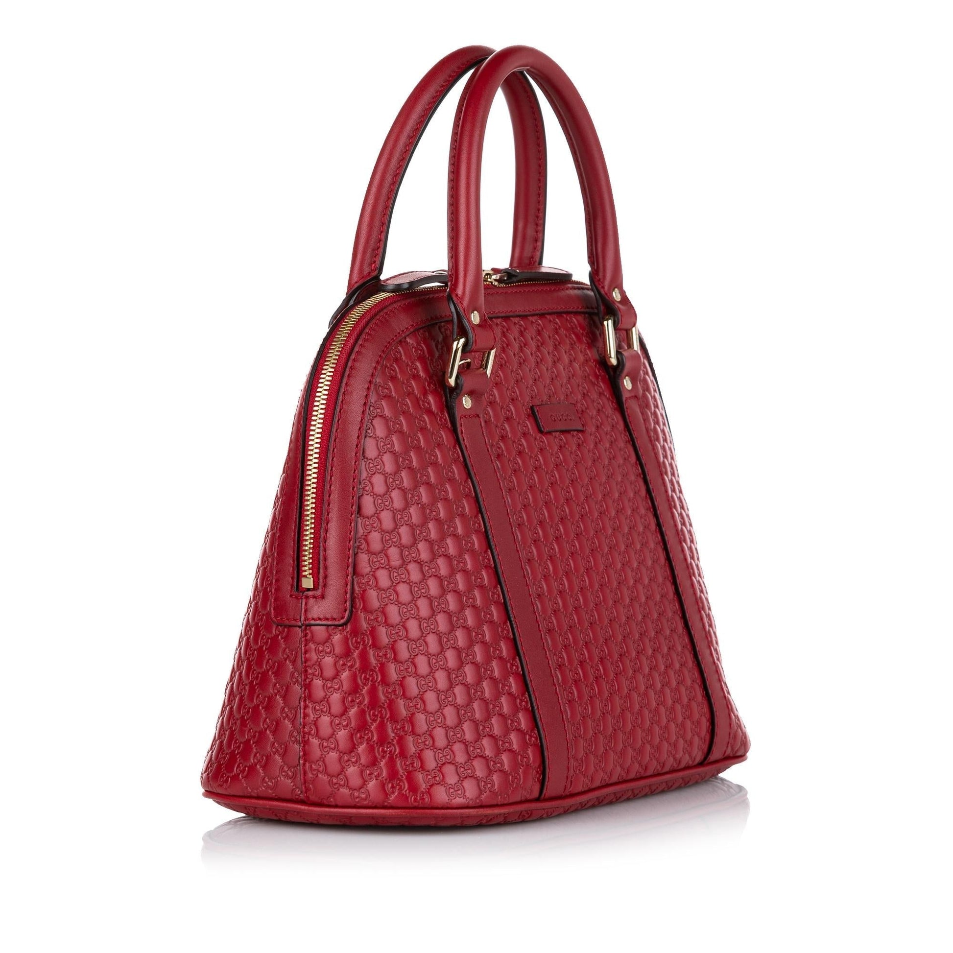 Gucci Microguccissima Dome SHG-Id4JQG Leather Calf Red Satchel Bag