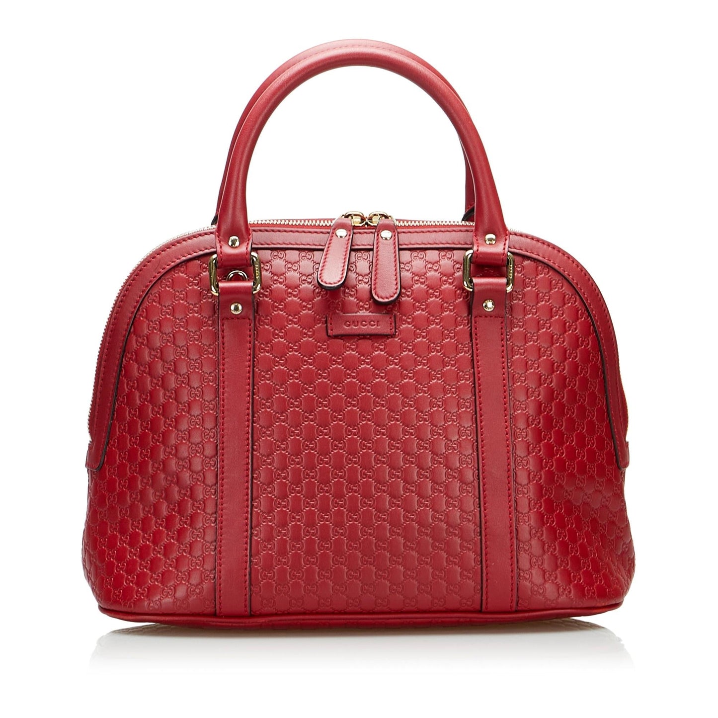 Gucci Microguccissima Dome SHG-yyZ9Dl Calf Red Satchel Bag