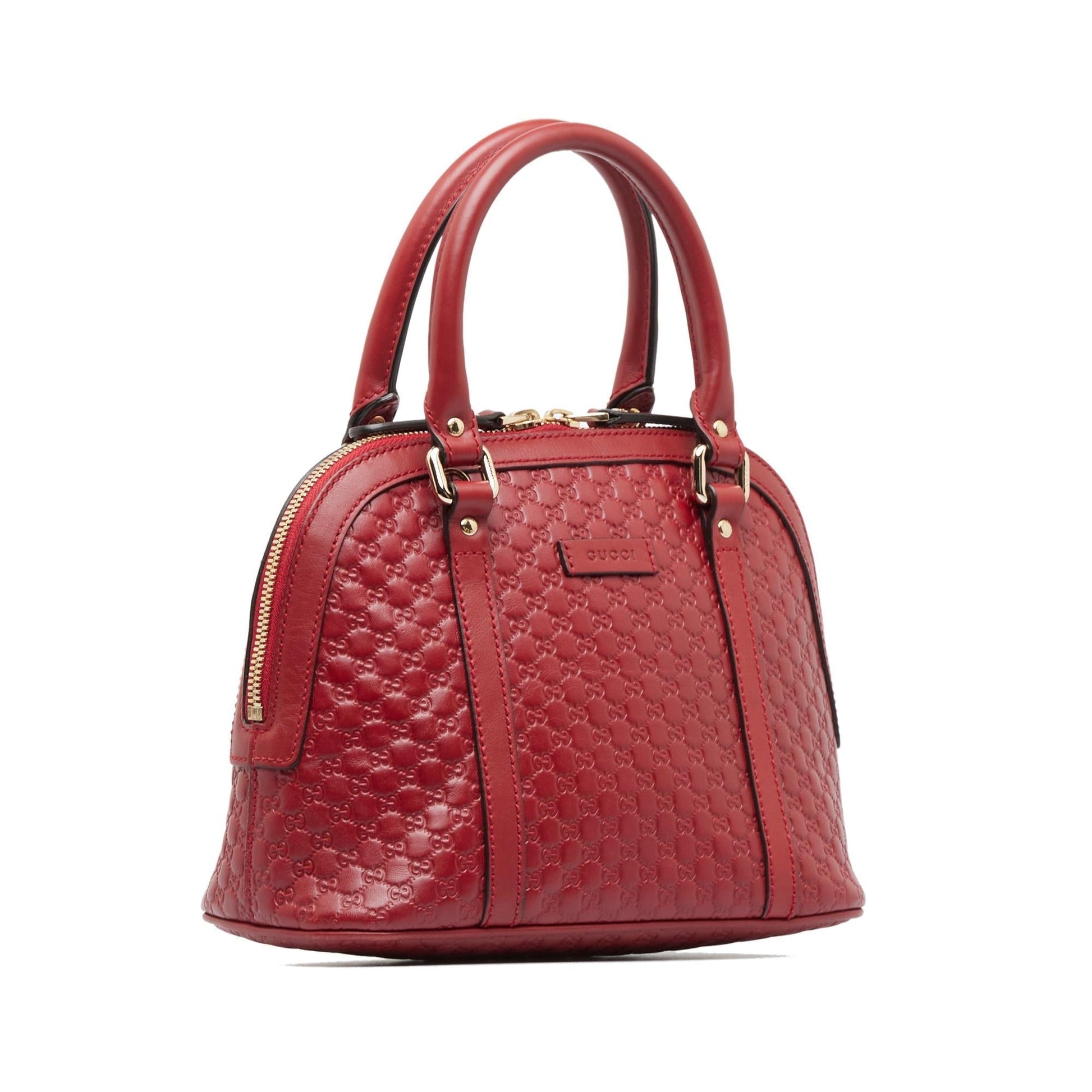 Gucci Microguccissima Dome SHG-Kr4jXr Calf Red Satchel Bag
