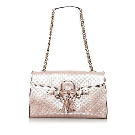Gucci Microguccissima Emily SHG Calf Brown Shoulder Bag