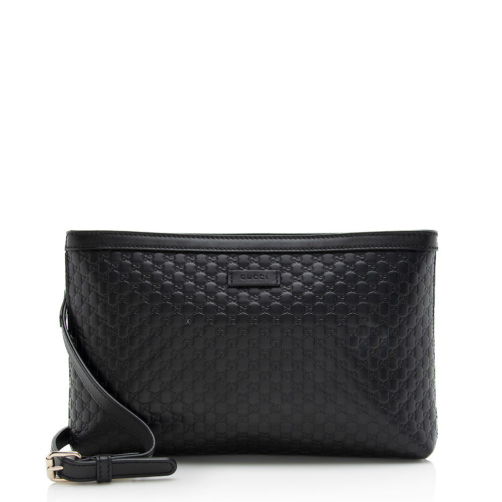 Gucci Microguccissima Flat SHF Leather Black Shoes