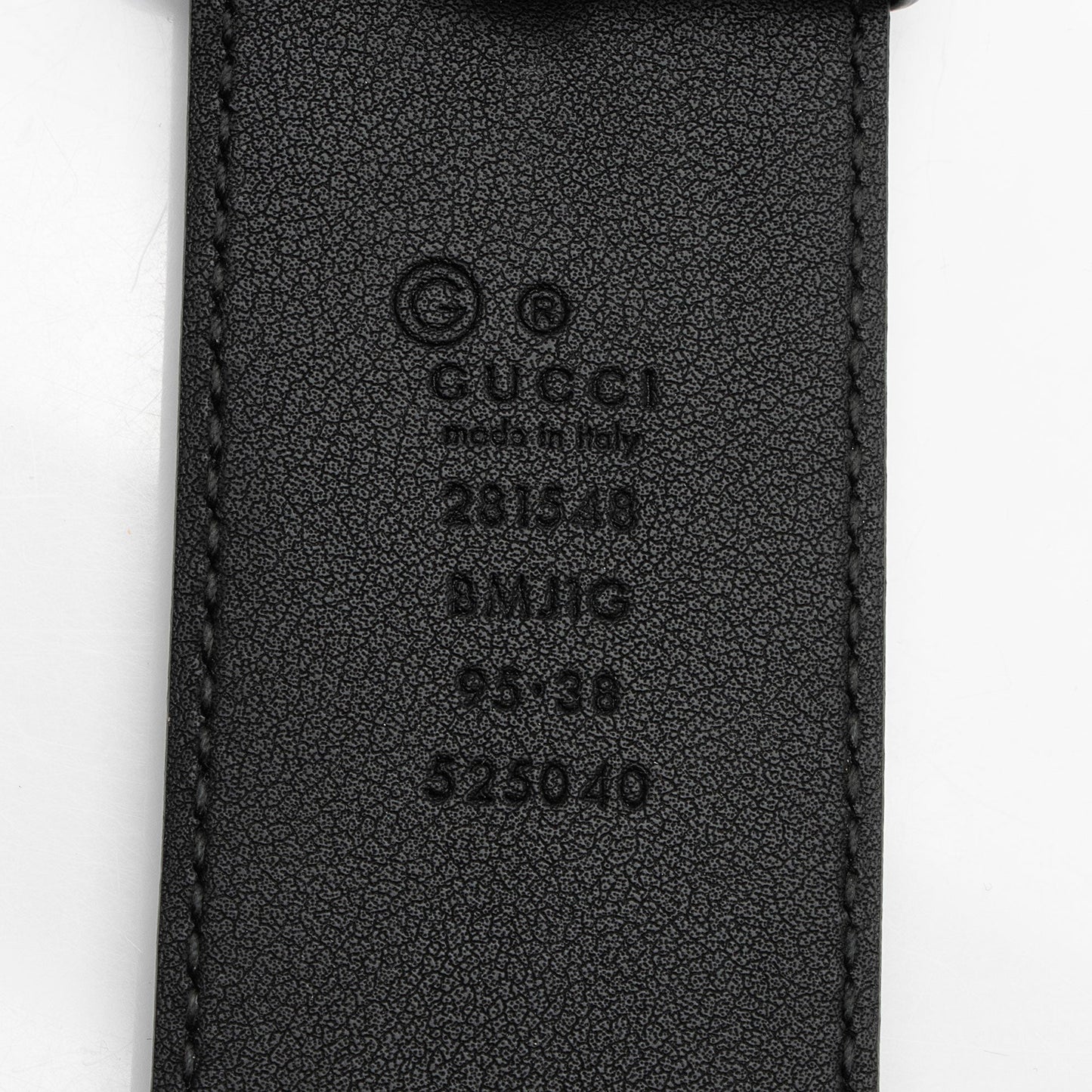 Gucci Microguccissima Belt - Size 38 Leather Black Accessory