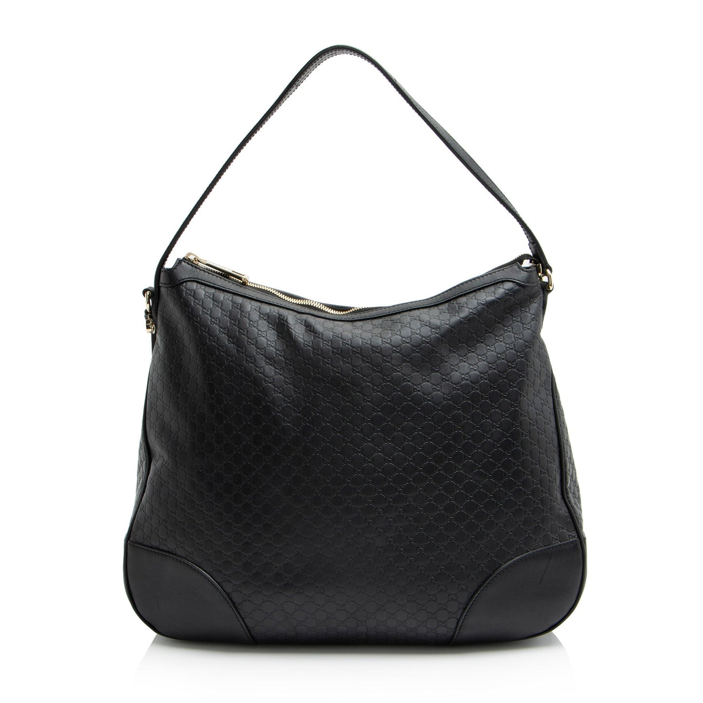 Gucci Microguccissima Bree Leather Black Large Shoulder Bag