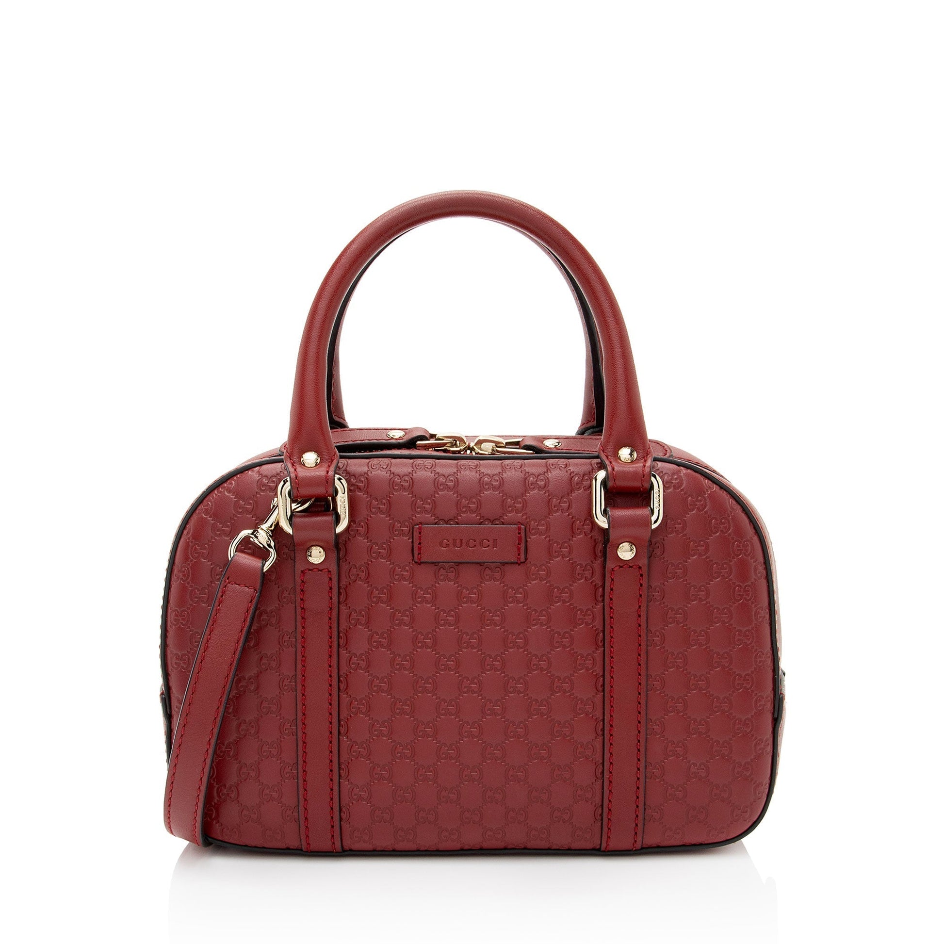 Gucci Microguccissima Bree SHF-fs3ADp Leather Red Mini Satchel Bag