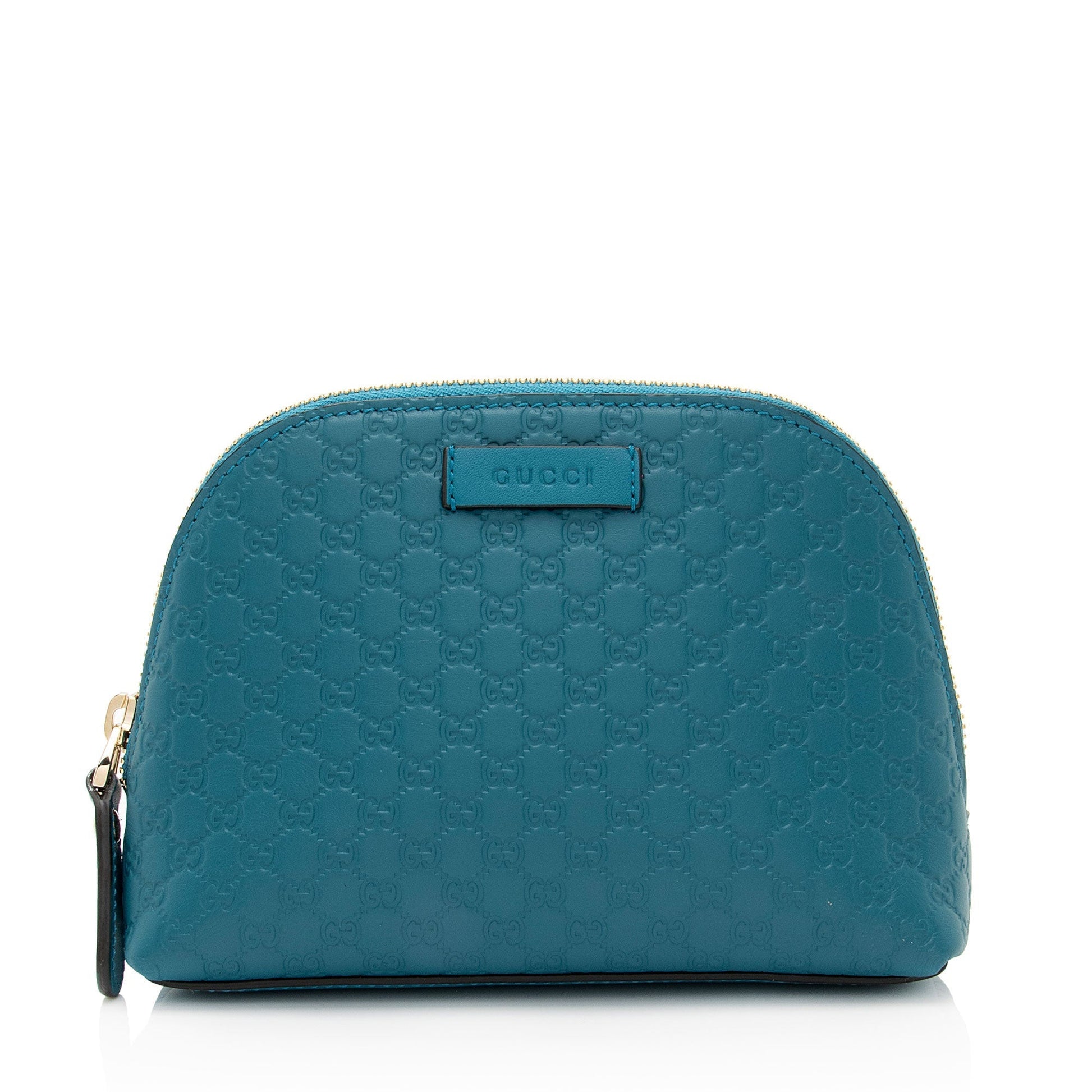 Gucci Microguccissima Cosmetic Case SHF-JCZ6DO Leather Blue Handbag