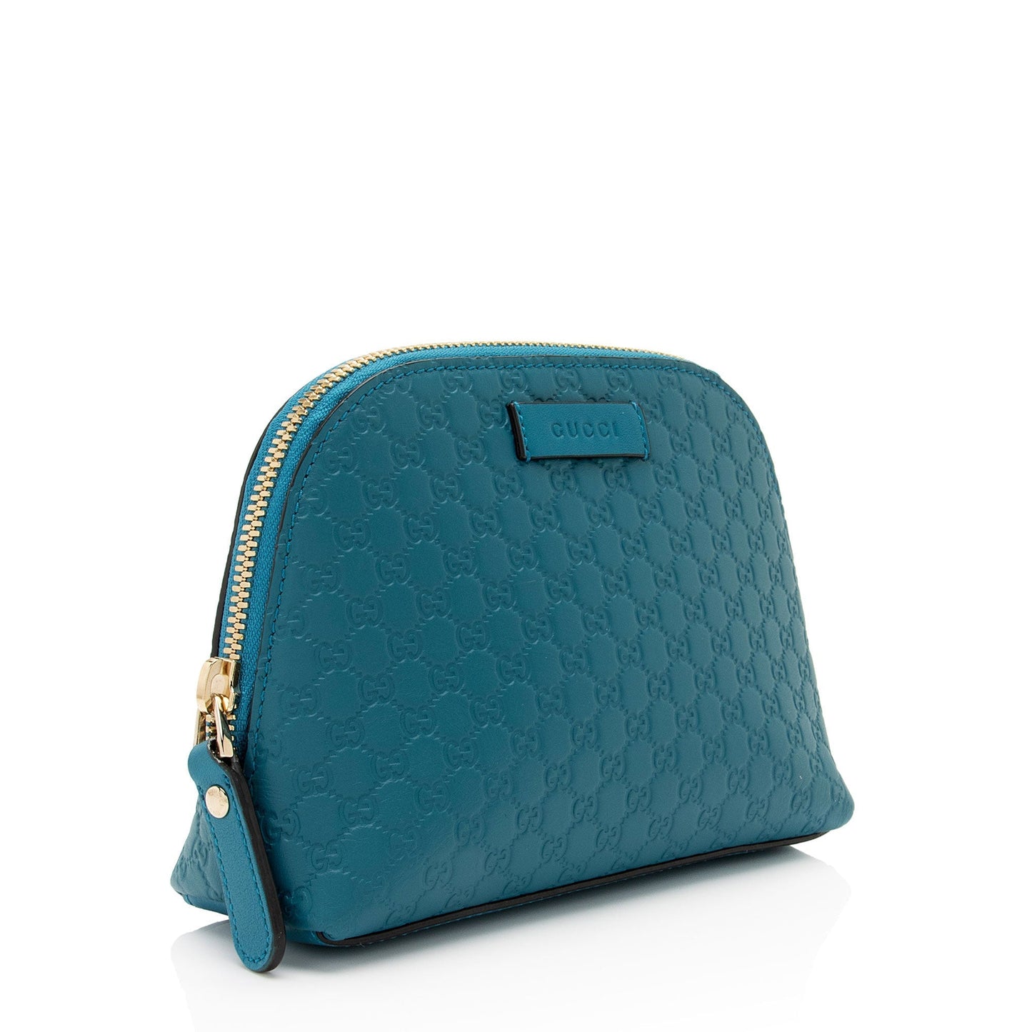 Gucci Microguccissima Cosmetic Case SHF-JCZ6DO Leather Blue Handbag