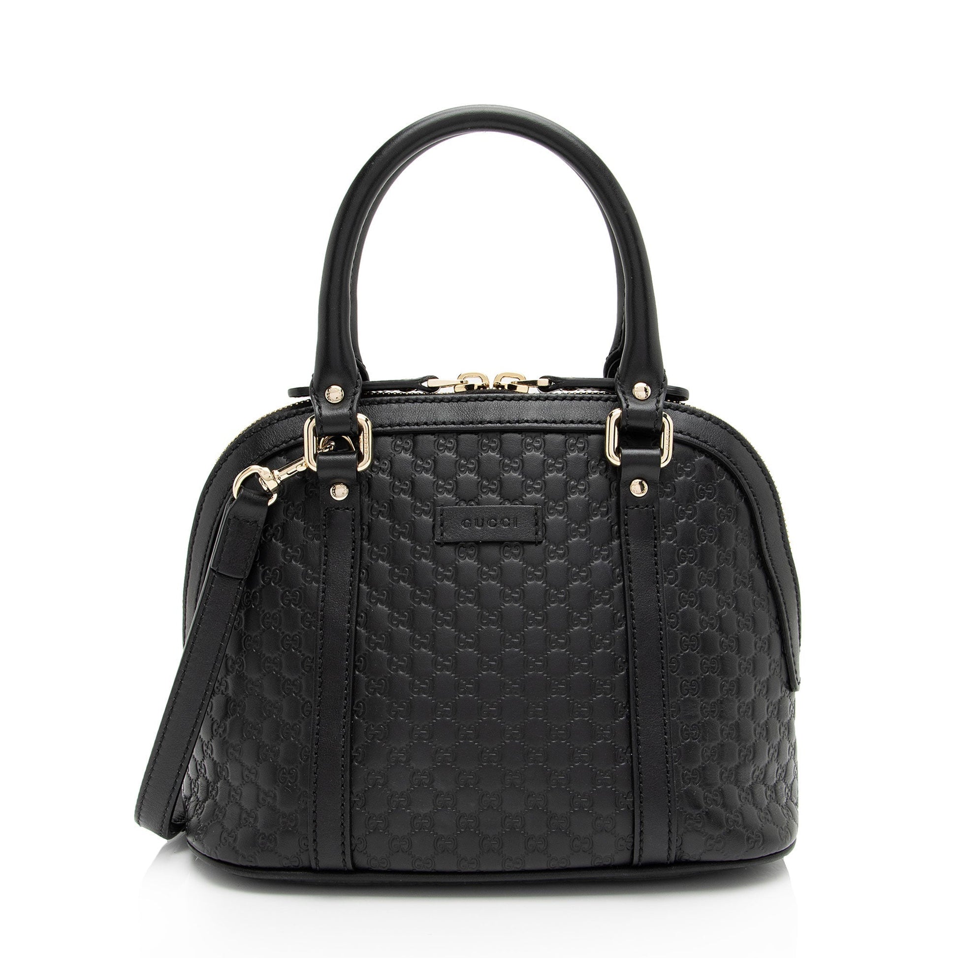 Gucci Microguccissima Dome SHF-wphdwX Leather Black Small Satchel Bag