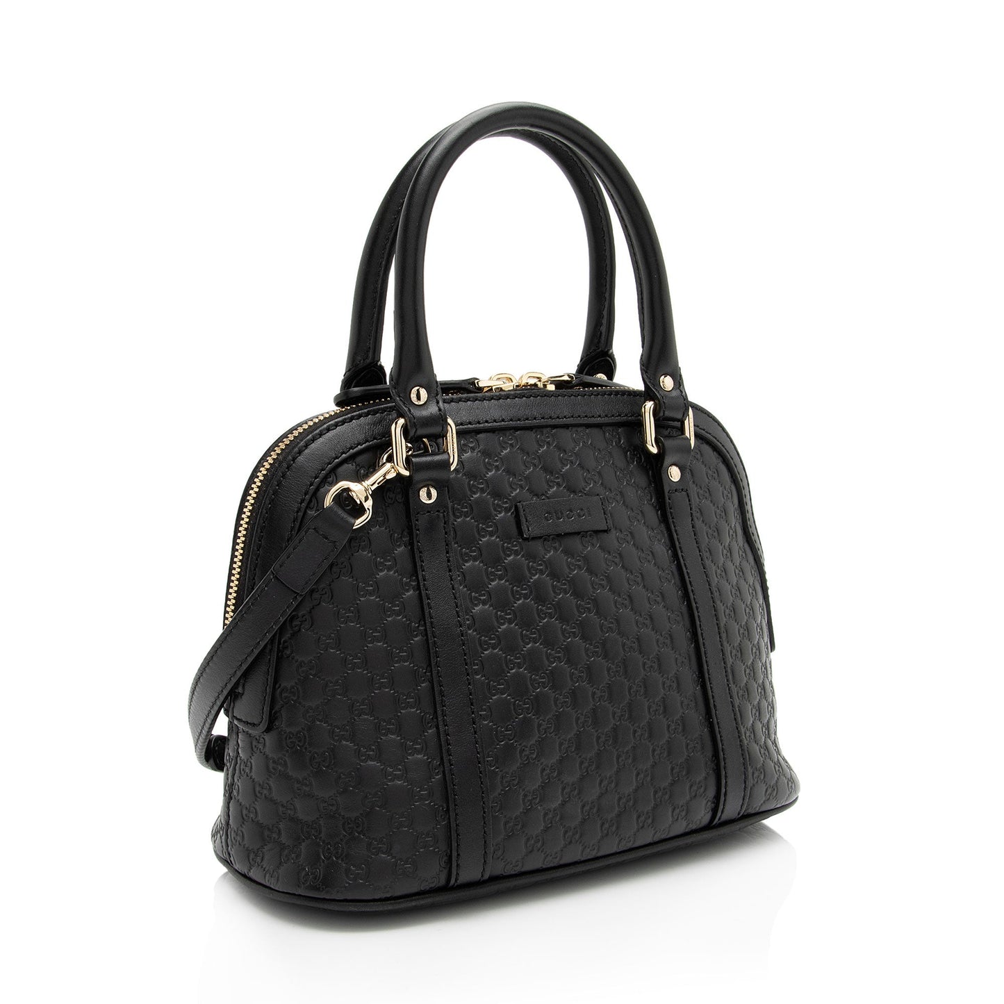 Gucci Microguccissima Dome SHF-wphdwX Leather Black Small Satchel Bag