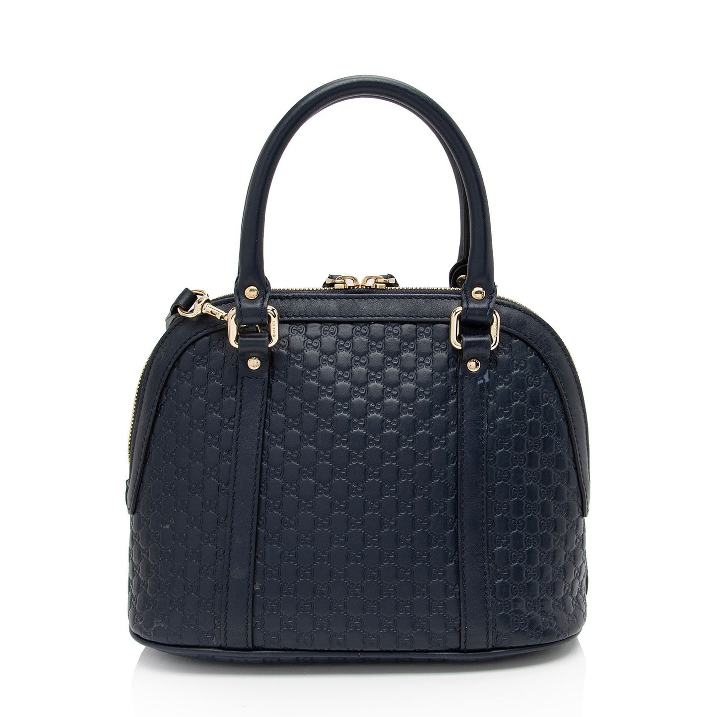 Gucci Microguccissima Dome SHF-CcWcTN Leather Blue Small Satchel Bag