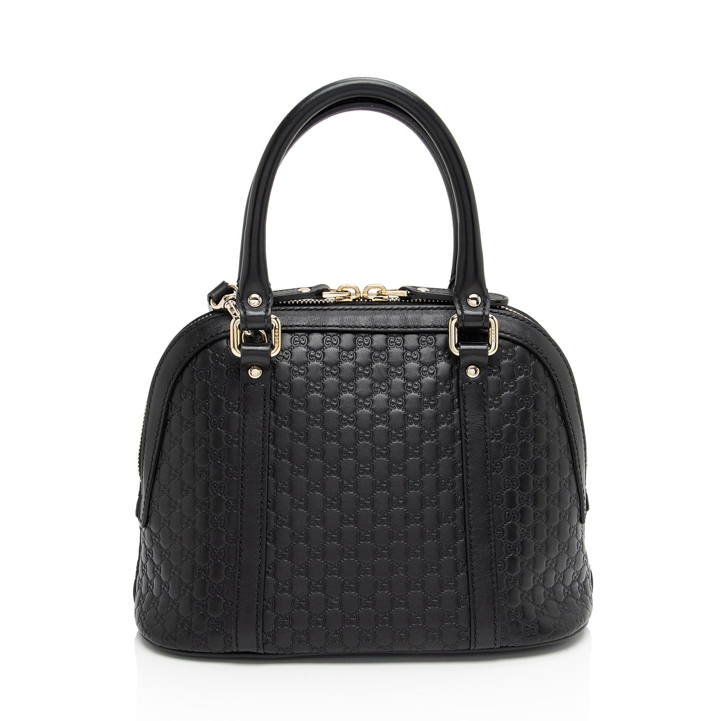 Gucci Microguccissima Dome SHF-54T71U Leather Black Small Satchel Bag