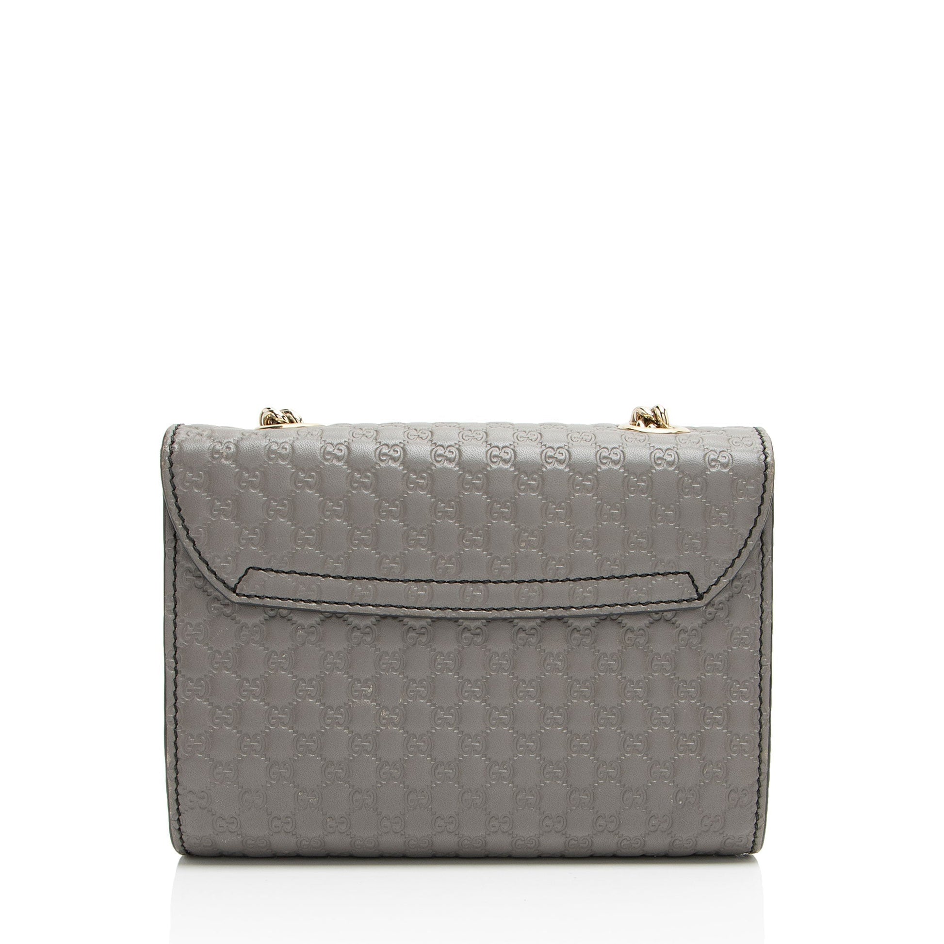 Gucci Microguccissima Emily Leather Grey Mini Crossbody Bag