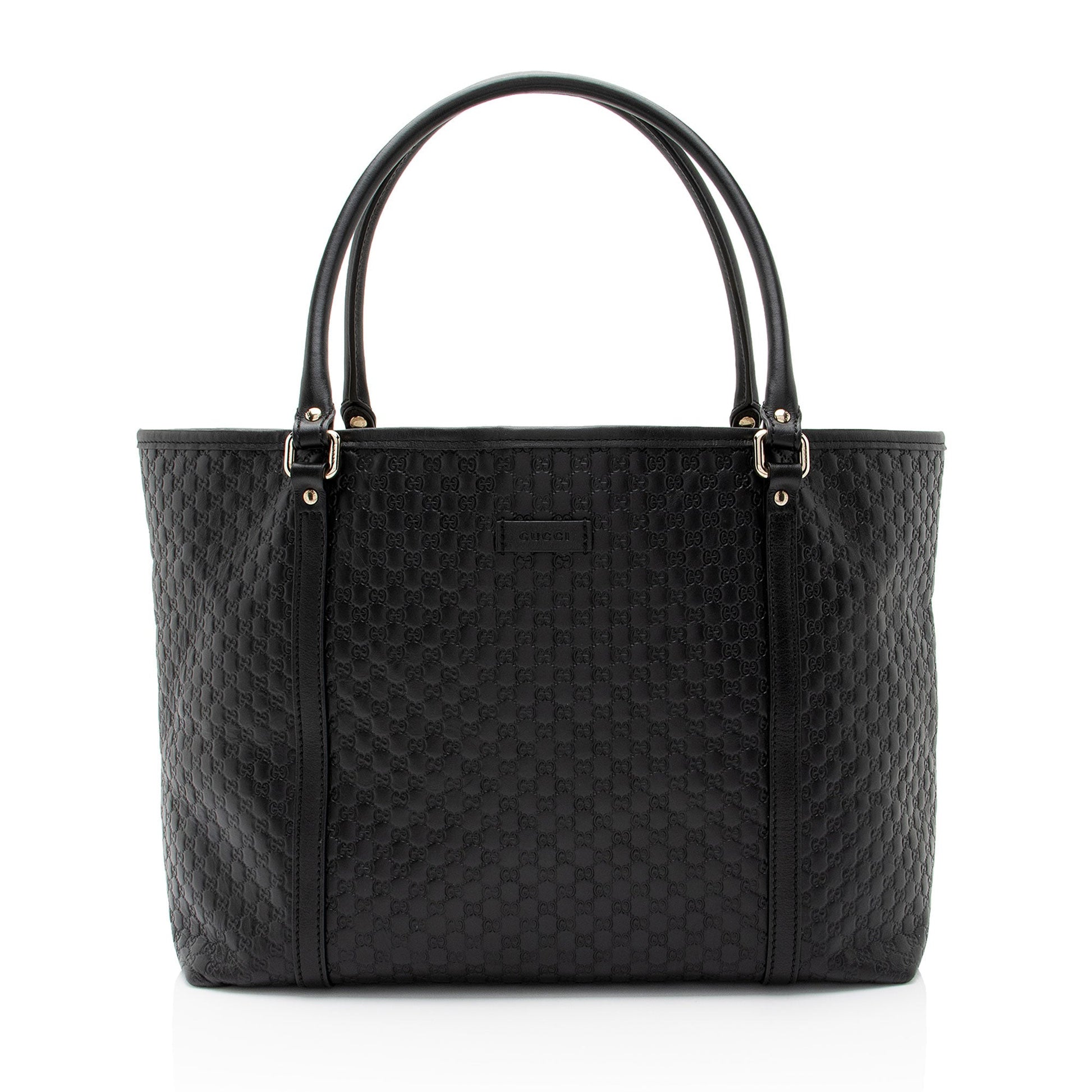 Gucci Microguccissima Joy SHF-SddGnb Leather Black Medium Tote Bag