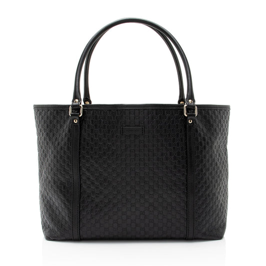 Gucci Microguccissima Joy SHF-SddGnb Leather Black Medium Tote Bag