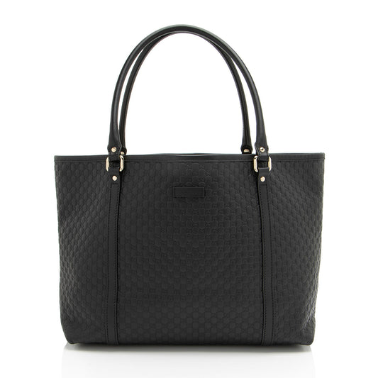 Gucci Microguccissima Joy SHF-njmnu7 Leather Black Medium Tote Bag