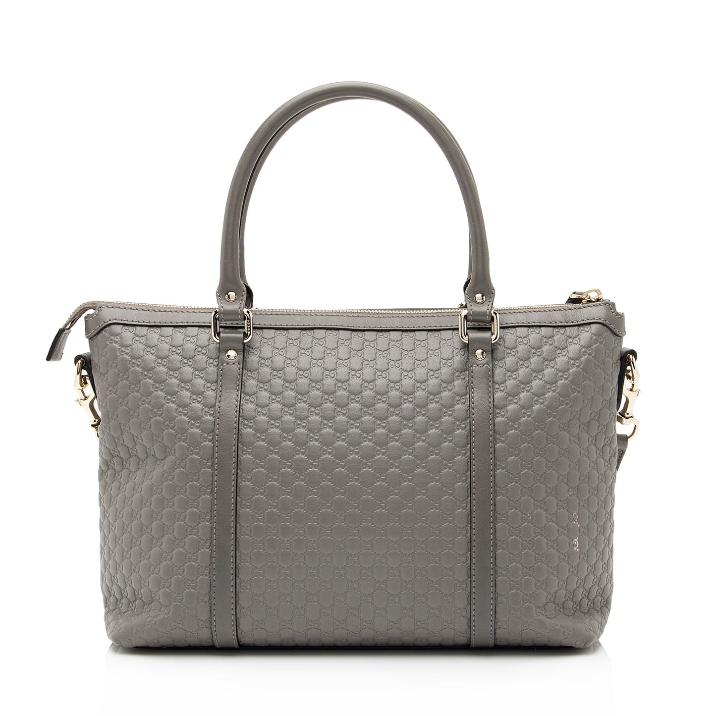 Gucci Microguccissima Joy Zip SHF Leather Grey Medium Tote Bag