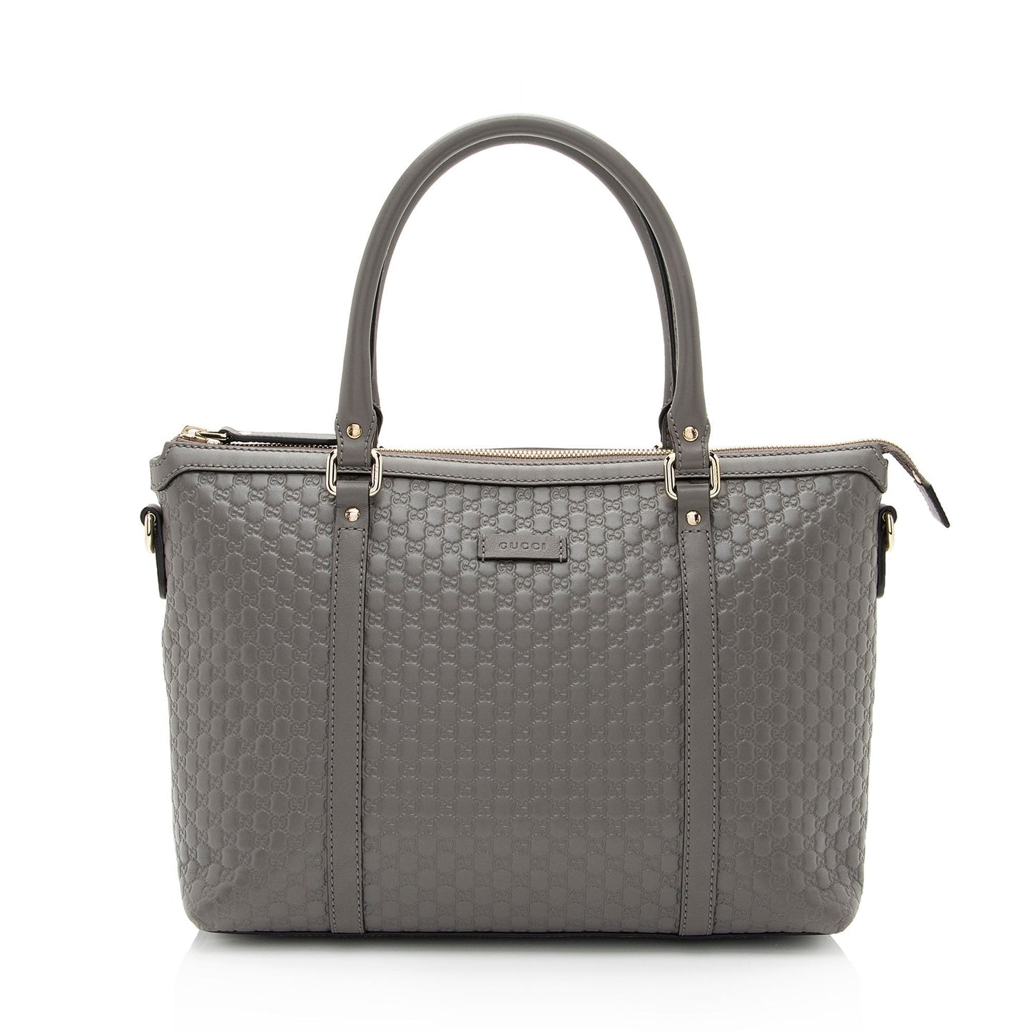 Gucci Microguccissima Joy Zip SHF-KKh5Fm Leather Grey Small Medium Tote Bag