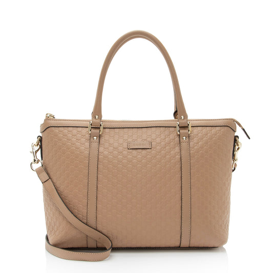 Gucci Microguccissima Joy Zip SHF-TARqrv Leather Beige Medium Tote Bag