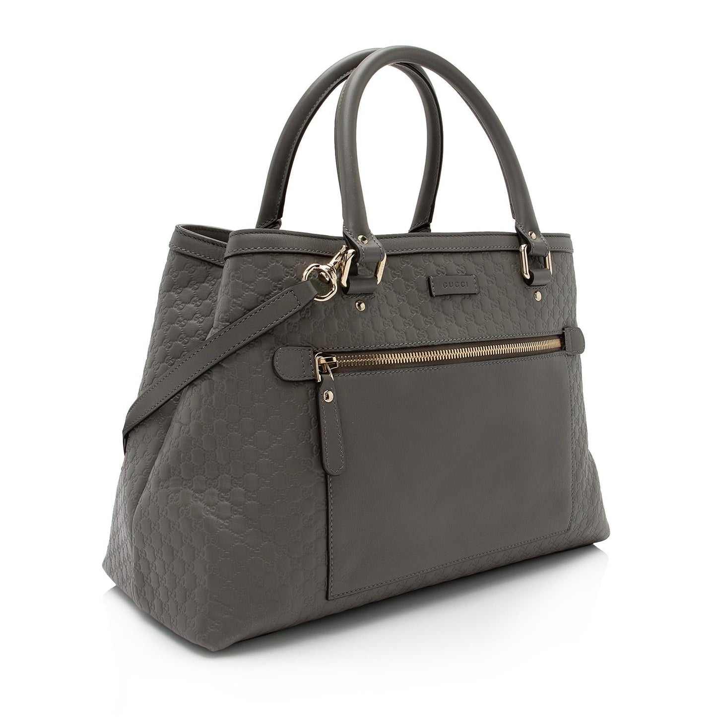 Gucci Microguccissima Soft SHF Leather Grey Medium Tote Bag