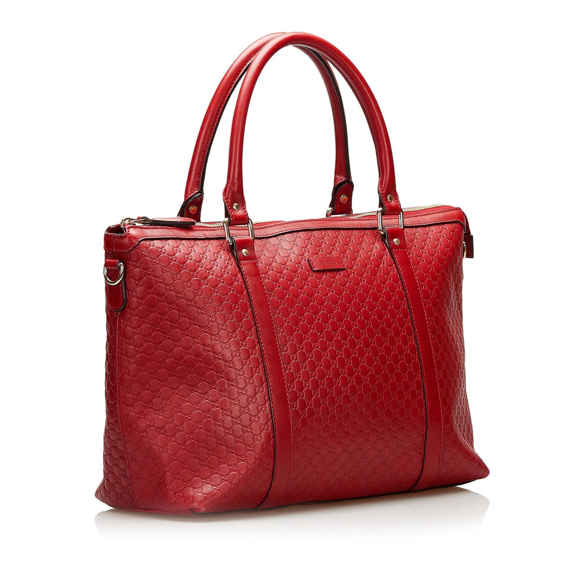Gucci Microguccissima Margaux SHG Calf Red Satchel Bag