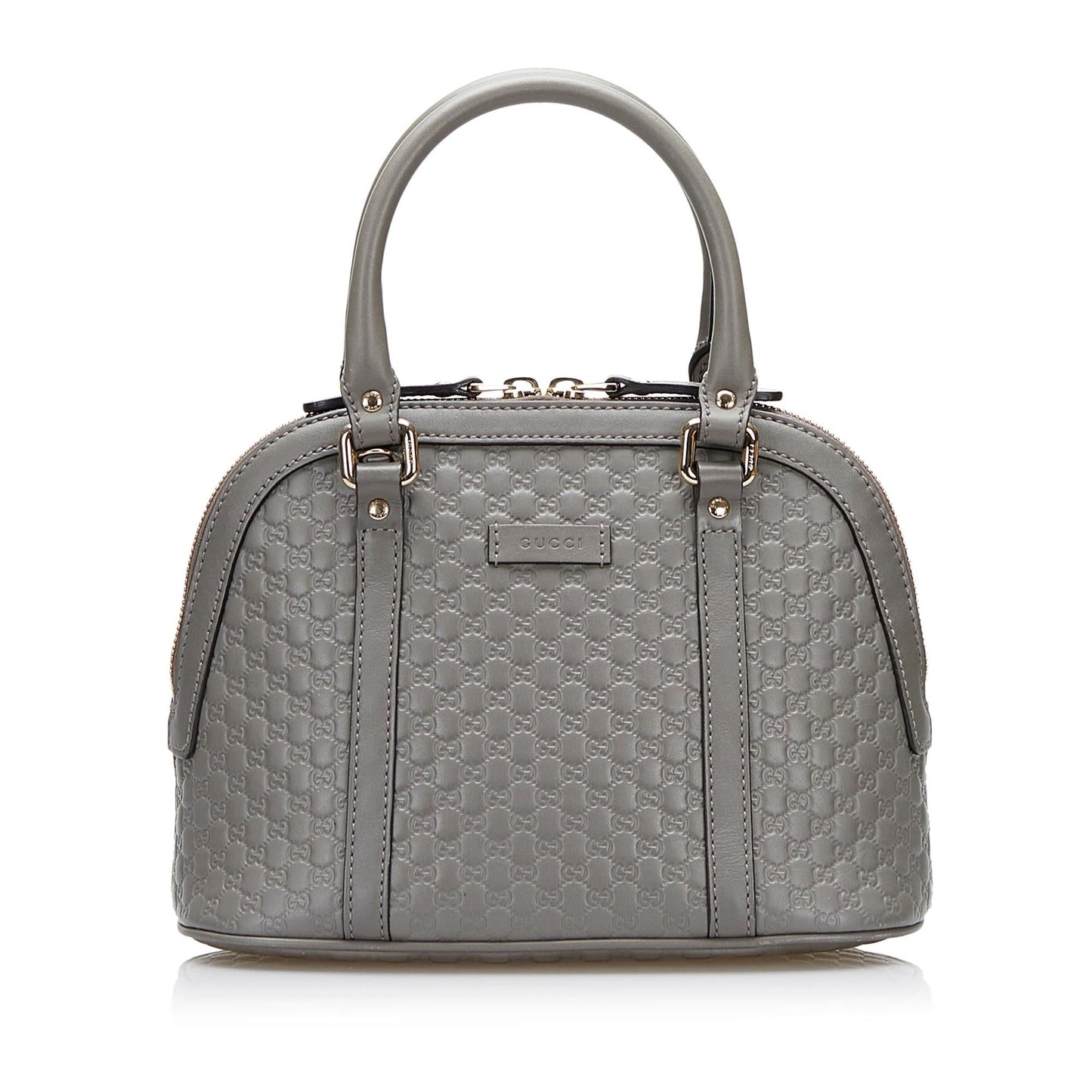 Gucci Microguccissima Dome SHG-MPIMWh Calf Grey Mini Satchel Bag