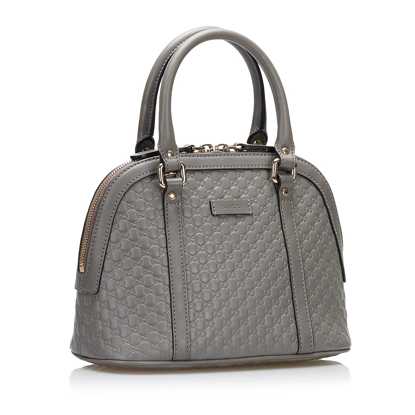 Gucci Microguccissima Dome SHG-MPIMWh Calf Grey Mini Satchel Bag
