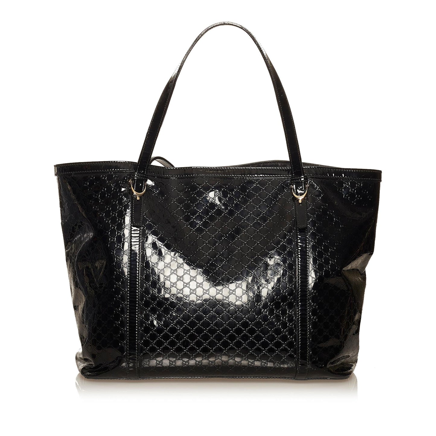 Gucci Microguccissima Nice SHG Leather Patent Black Tote Bag Bag Shg