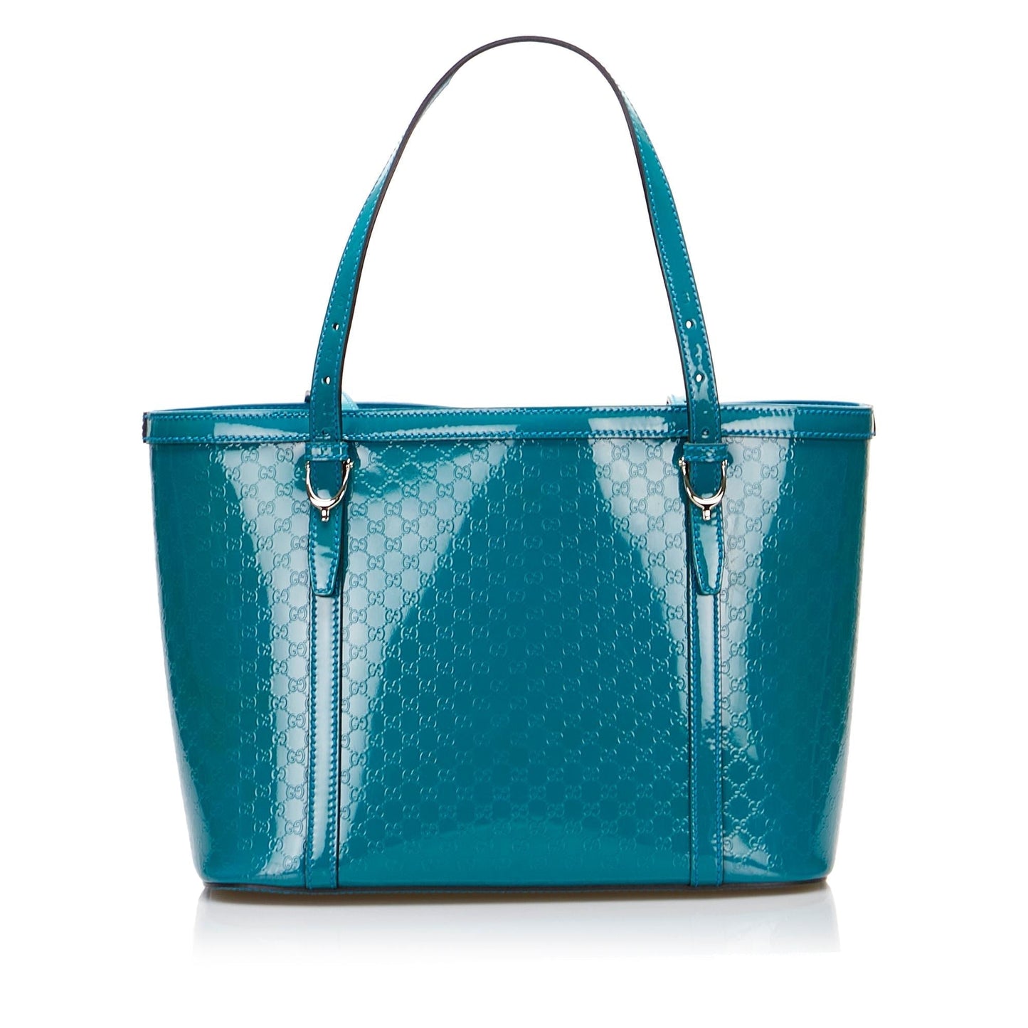 Gucci Microguccissima Nice SHG-ljvsTS Leather Patent Blue Tote Bag