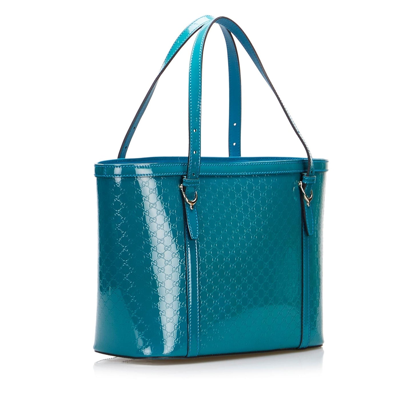 Gucci Microguccissima Nice SHG-ljvsTS Leather Patent Blue Tote Bag