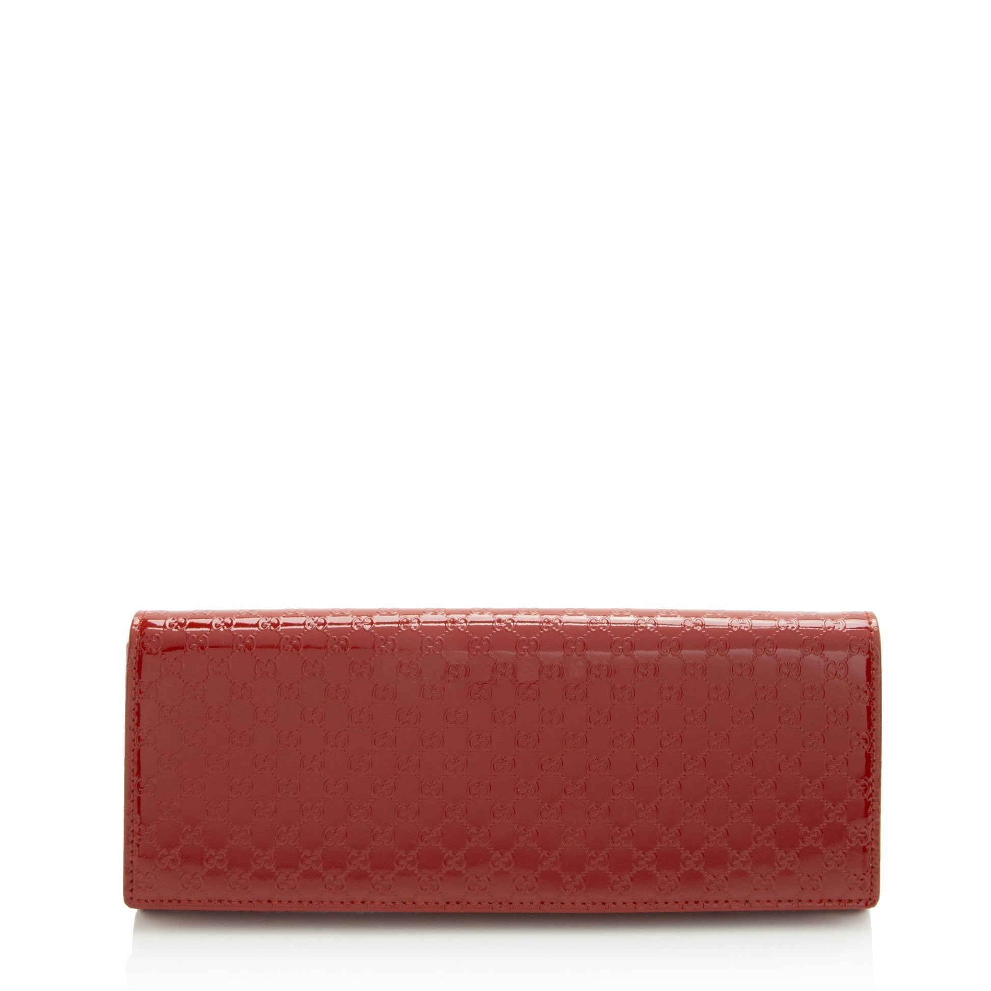 Gucci Microguccissima Broadway SHF-VpKZuA Leather Patent Red Clutch Bag
