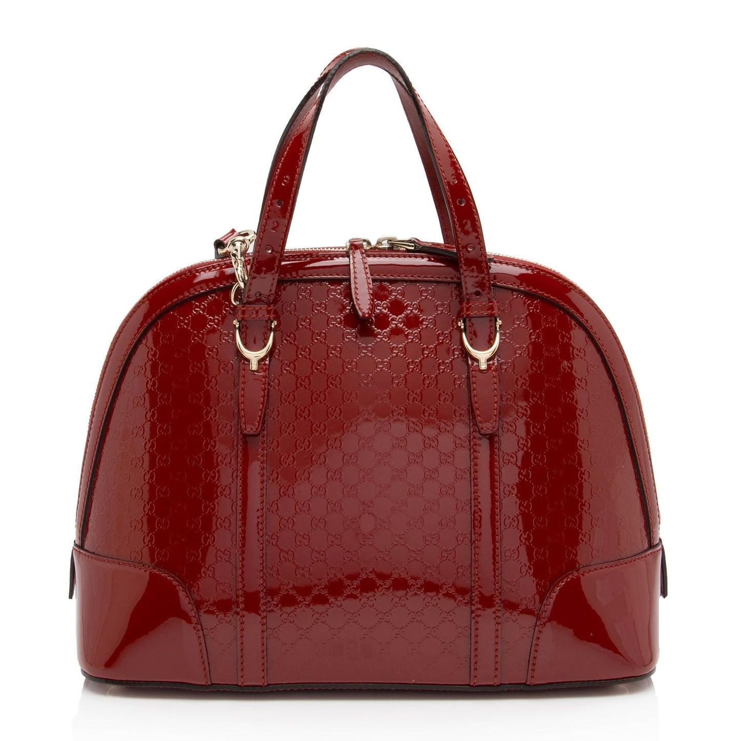 Gucci Microguccissima Nice SHF-swAQdK Leather Patent Red Satchel Bag